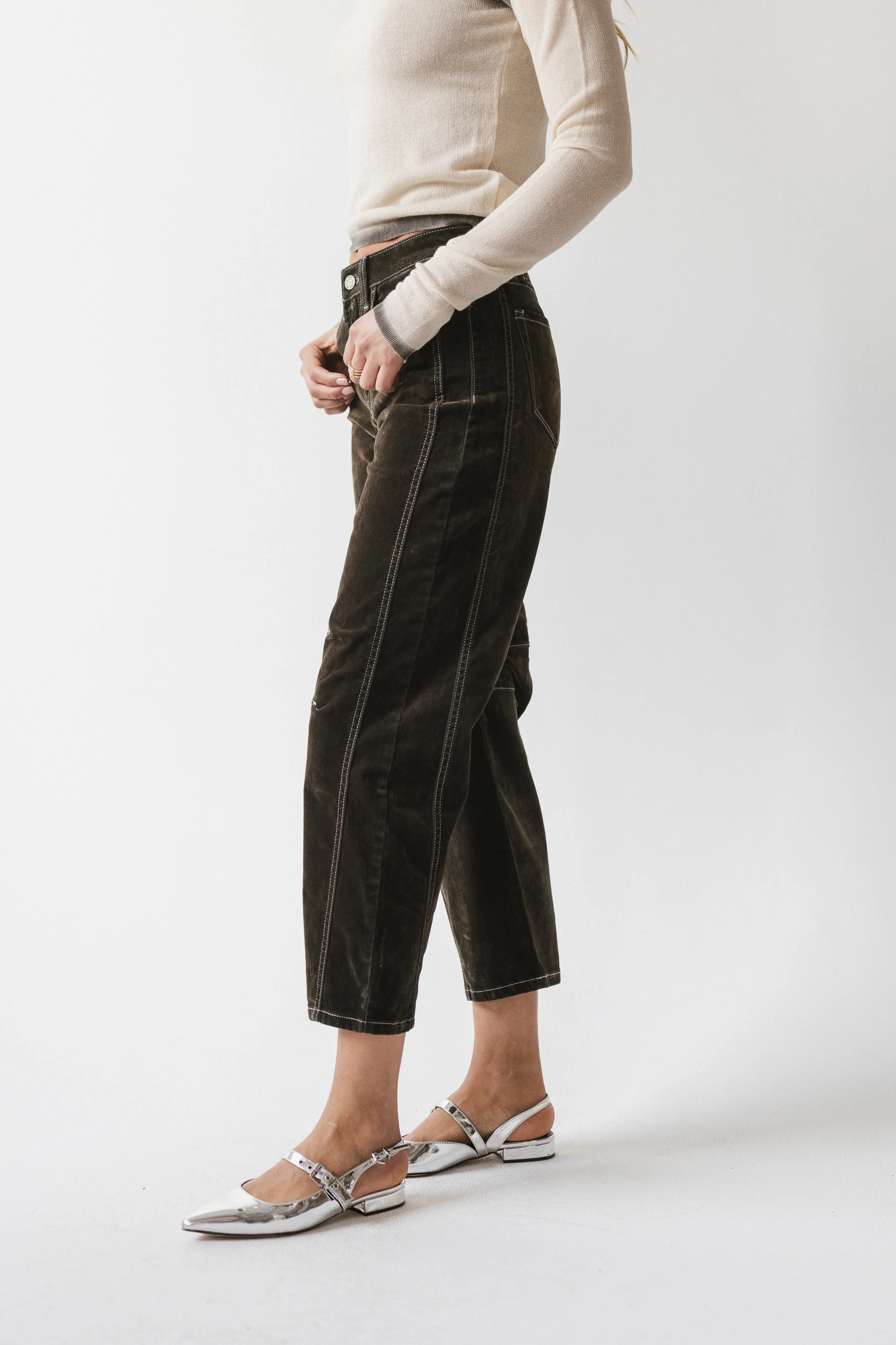Rita Velvet Barrel Jeans - FINAL SALE - Image 5