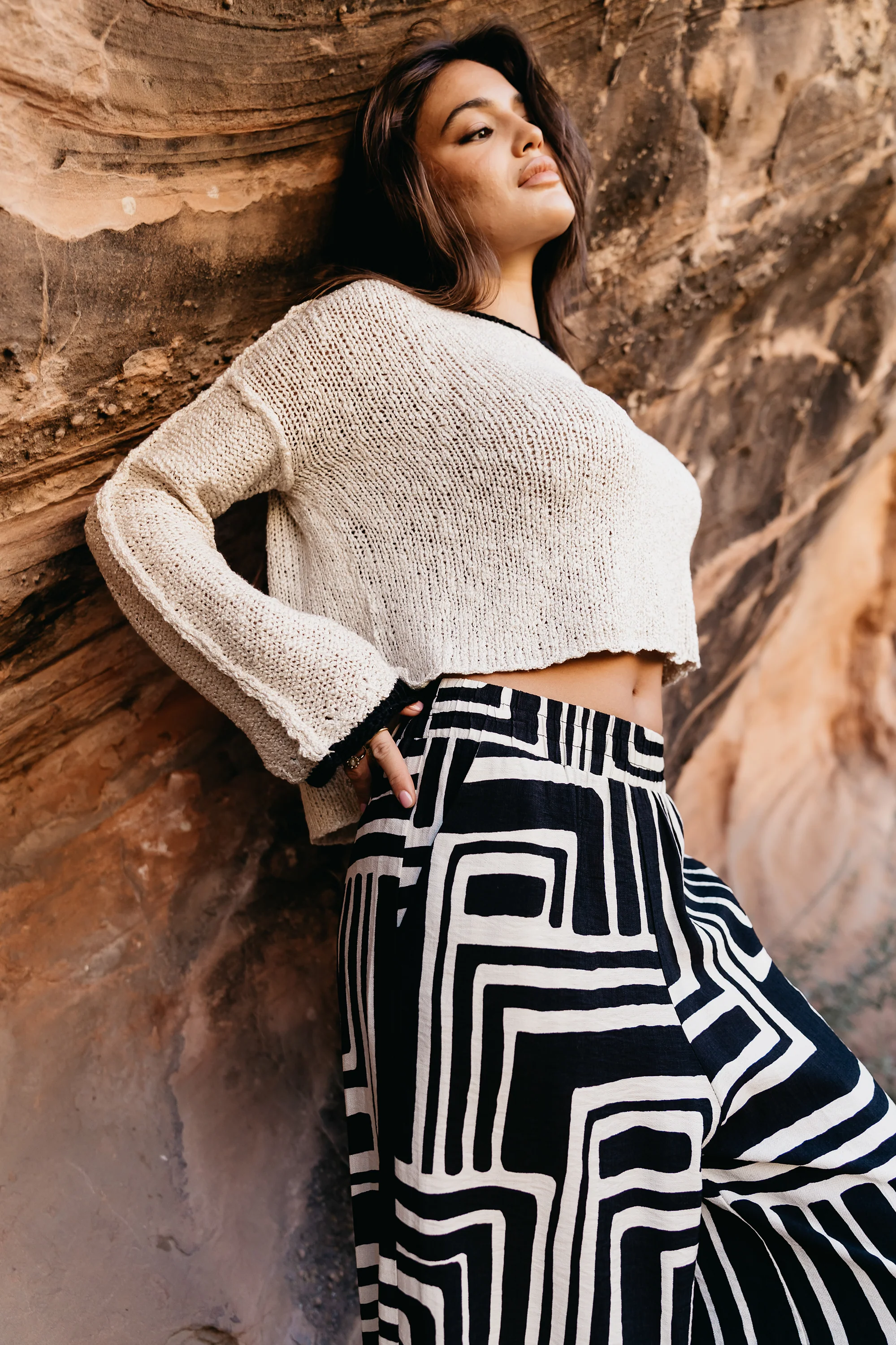 Robin Knit Sweater in Oatmeal - FINAL SALE - Image 3