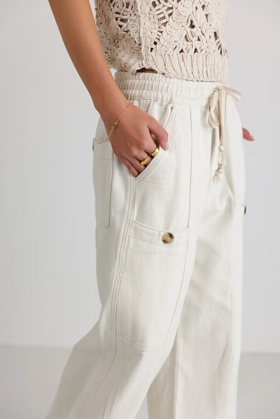 Robyn Pants in Ivory - FINAL SALE - Image 4