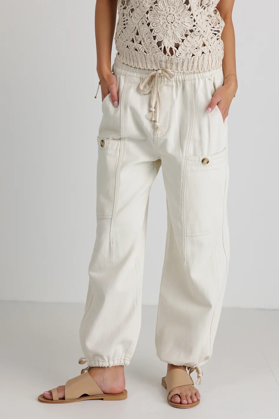 Robyn Pants in Ivory - FINAL SALE - Image 9