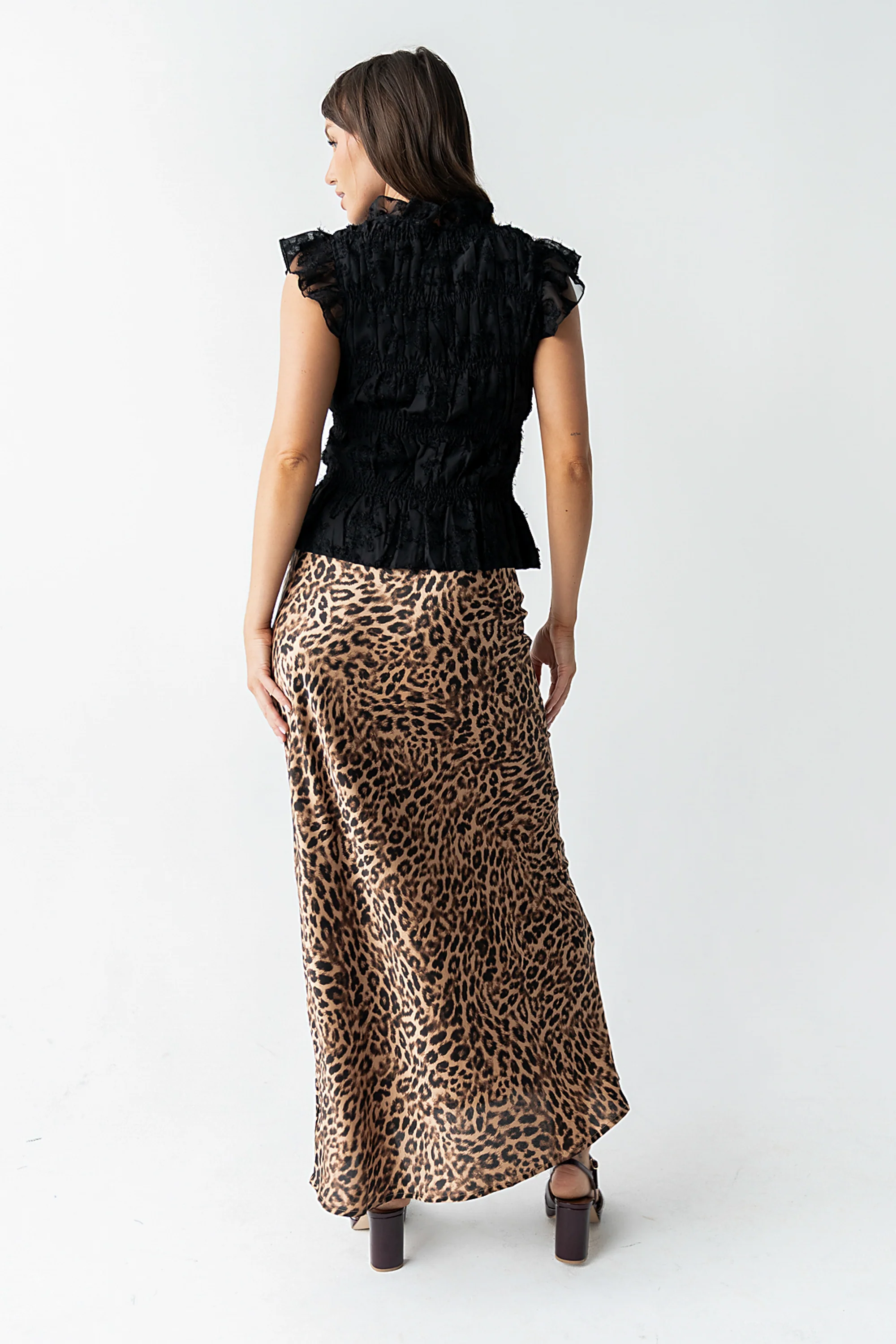 Rodney Smocked Blouse in Black - FINAL SALE - Image 2