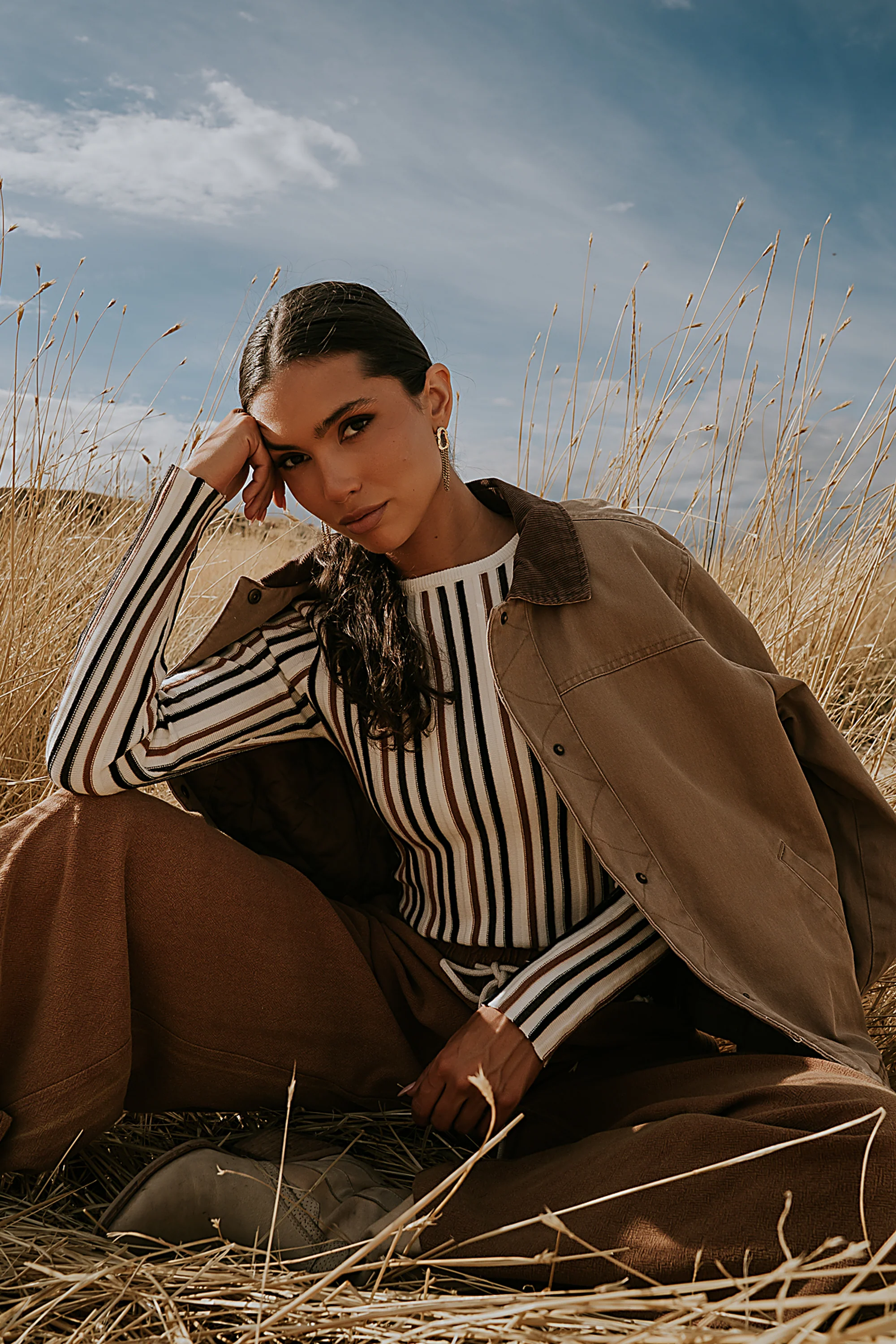 Roman Chore Jacket in Taupe - Image 4