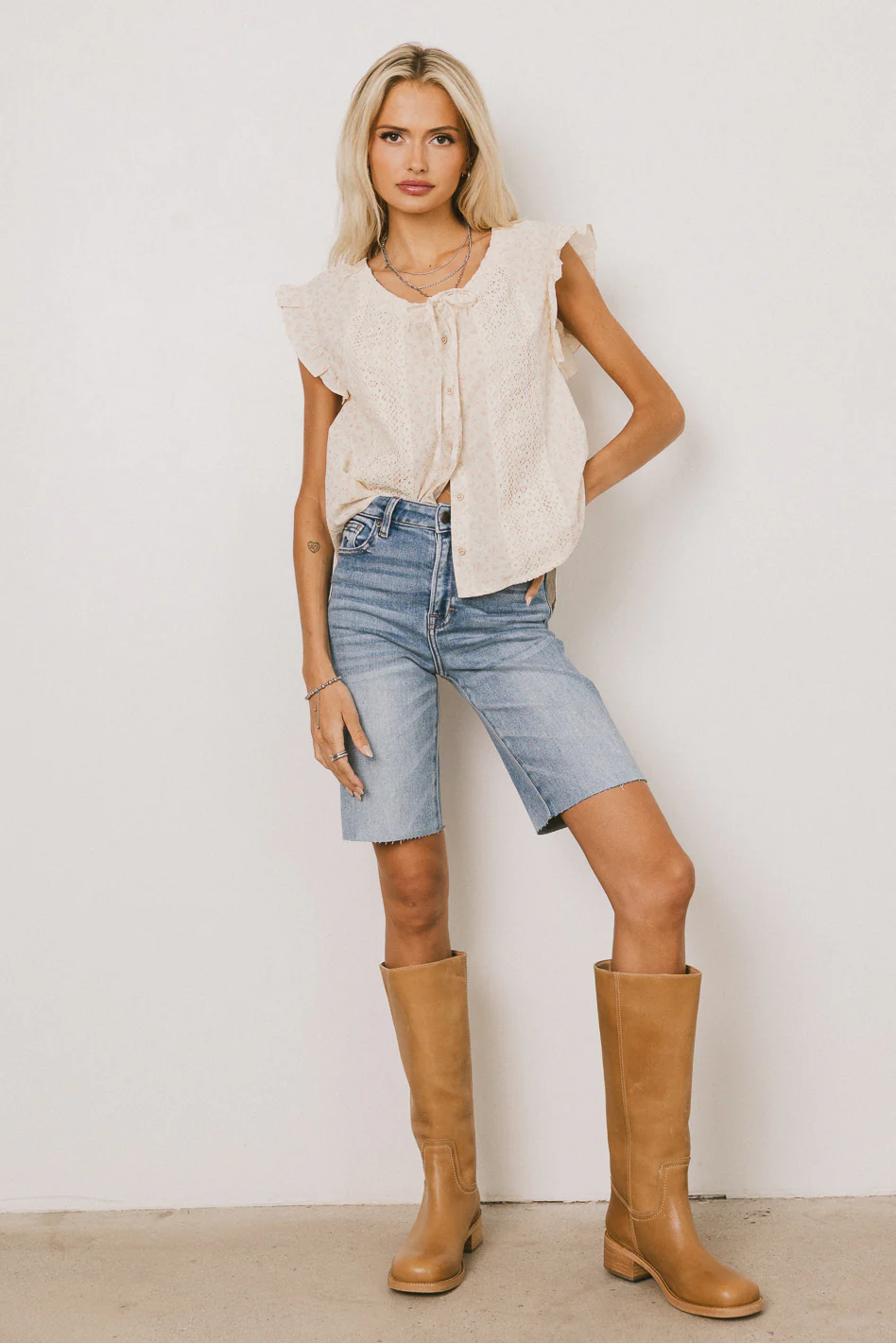 Rome Floral Blouse in Coral - FINAL SALE - Image 2
