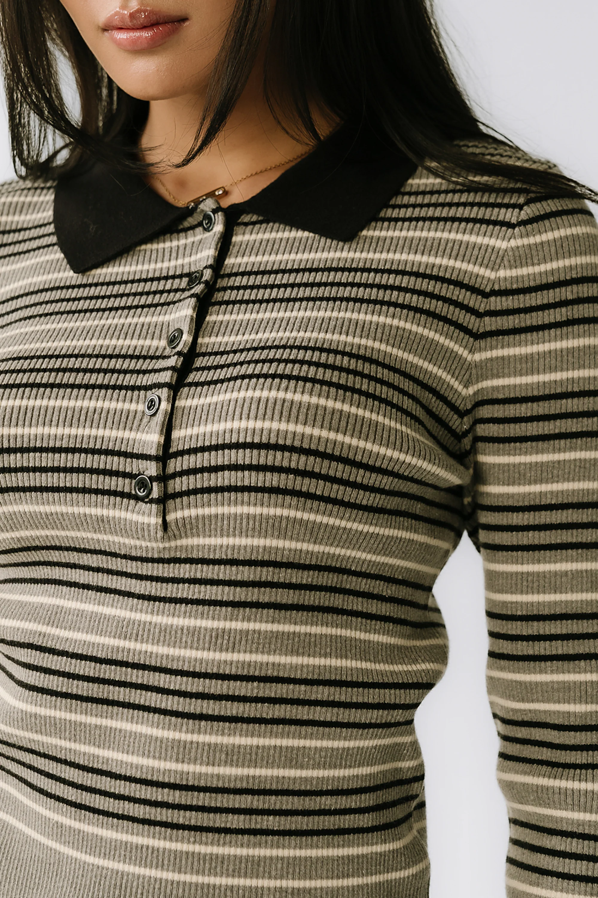 Romero Striped Sweater in Grey - Image 6
