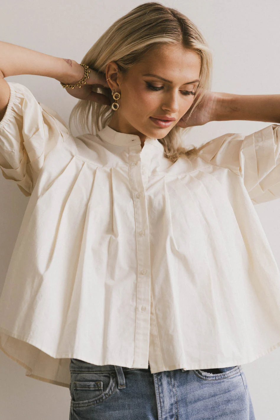 Ronan Pleated Blouse - FINAL SALE - Image 2