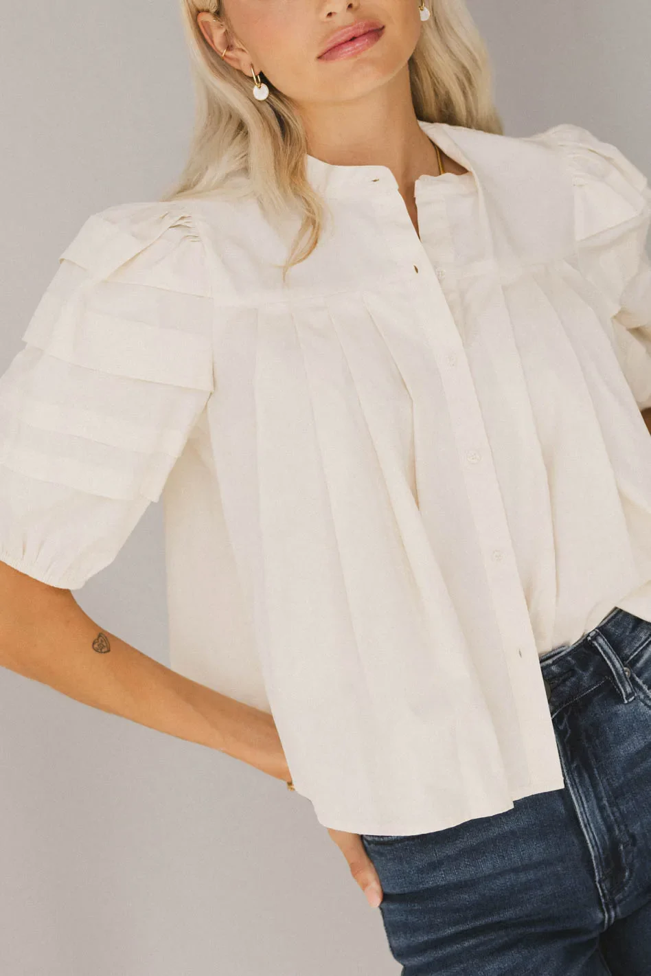 Ronan Pleated Blouse - FINAL SALE - Image 4