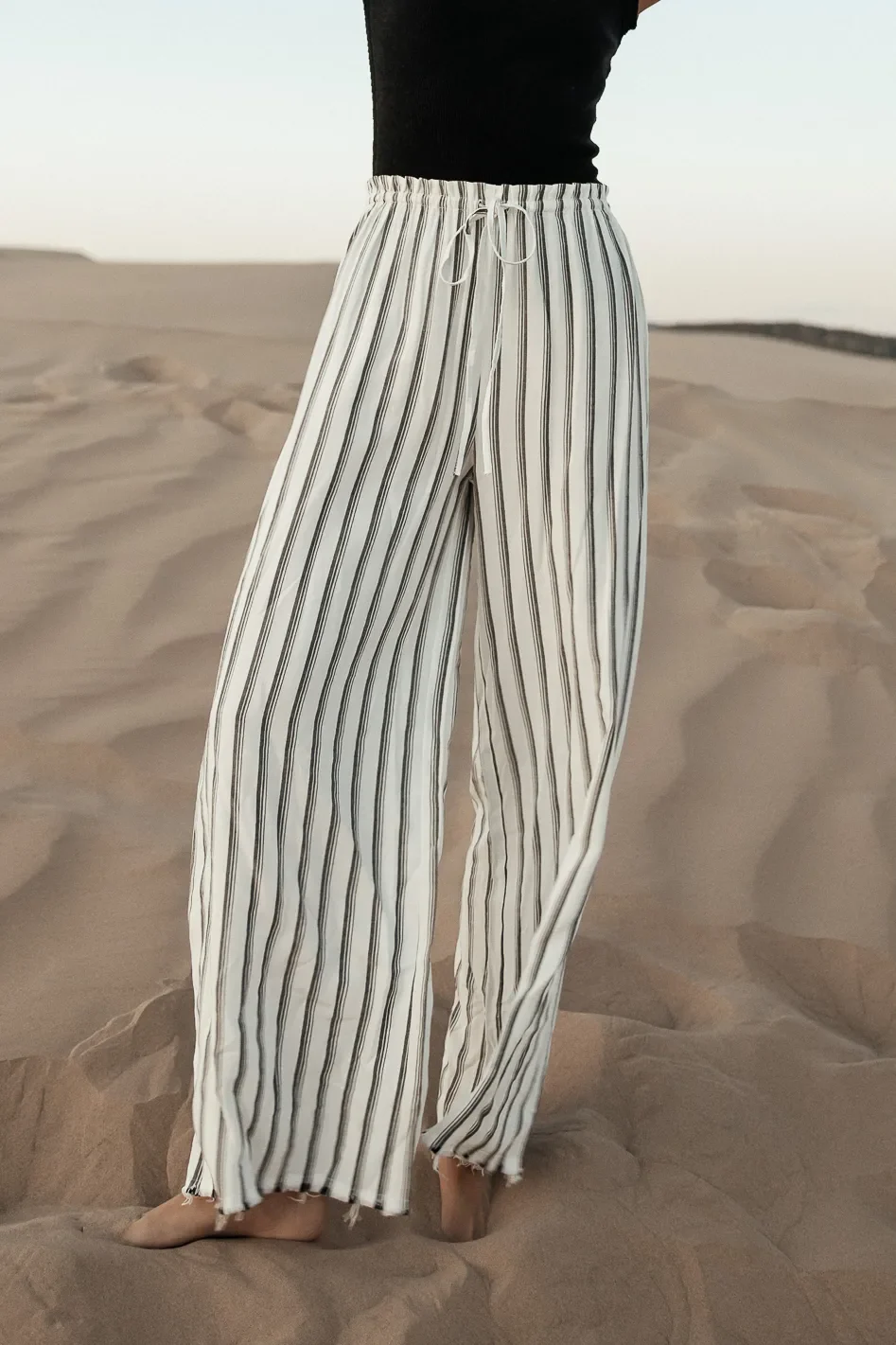 Ronan Striped Pants in White - Image 4