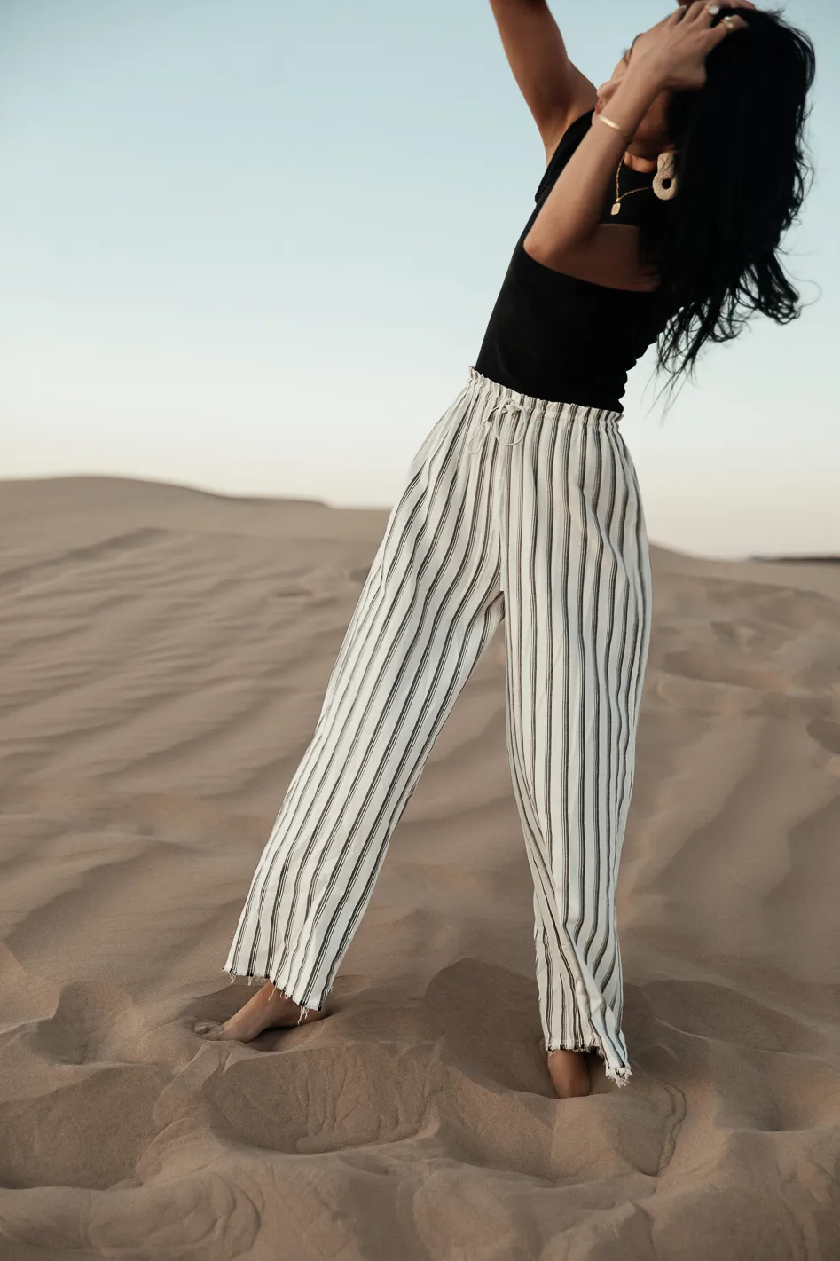 Ronan Striped Pants in White - Image 7