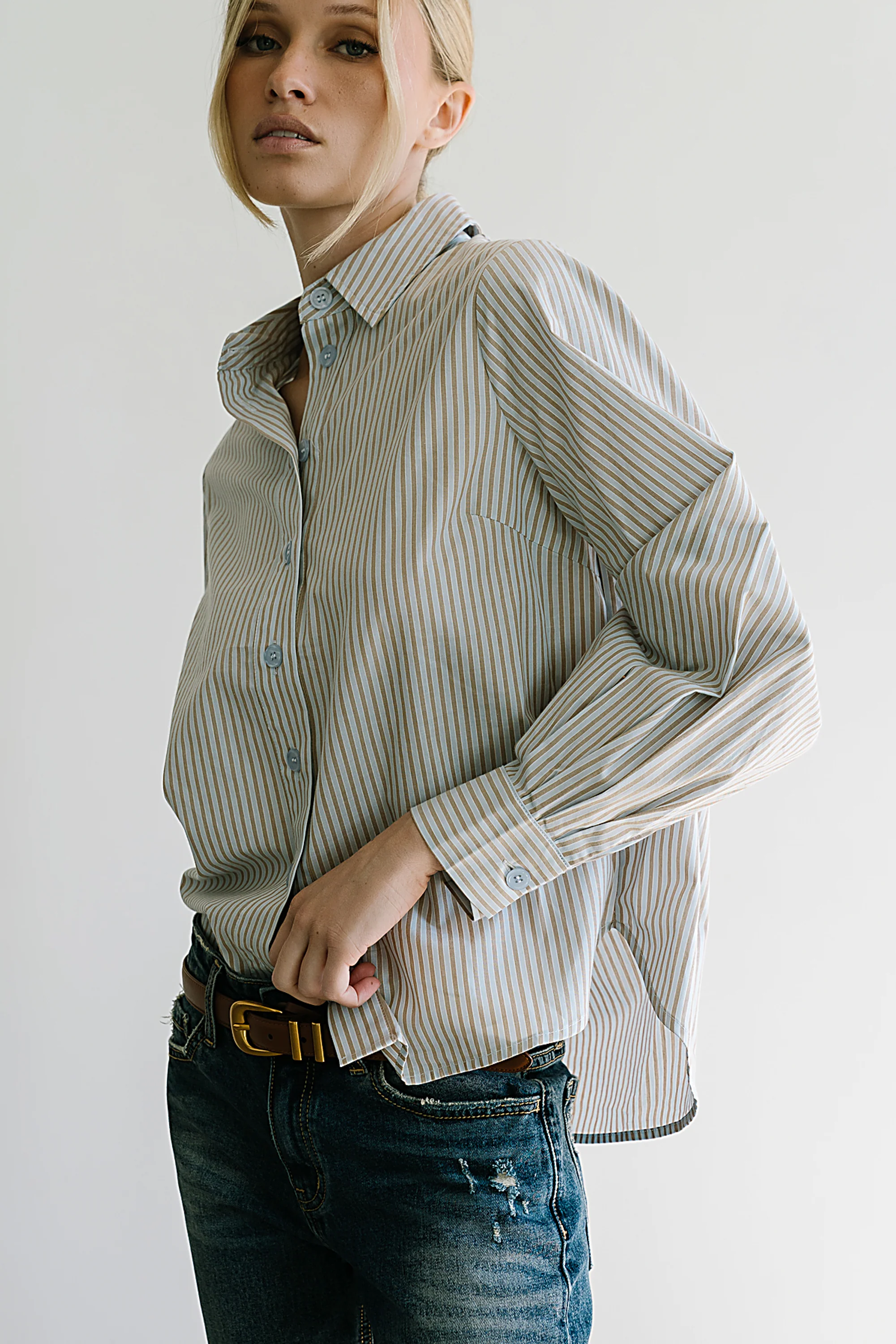Ronnie Striped Button Up - FINAL SALE - Image 4