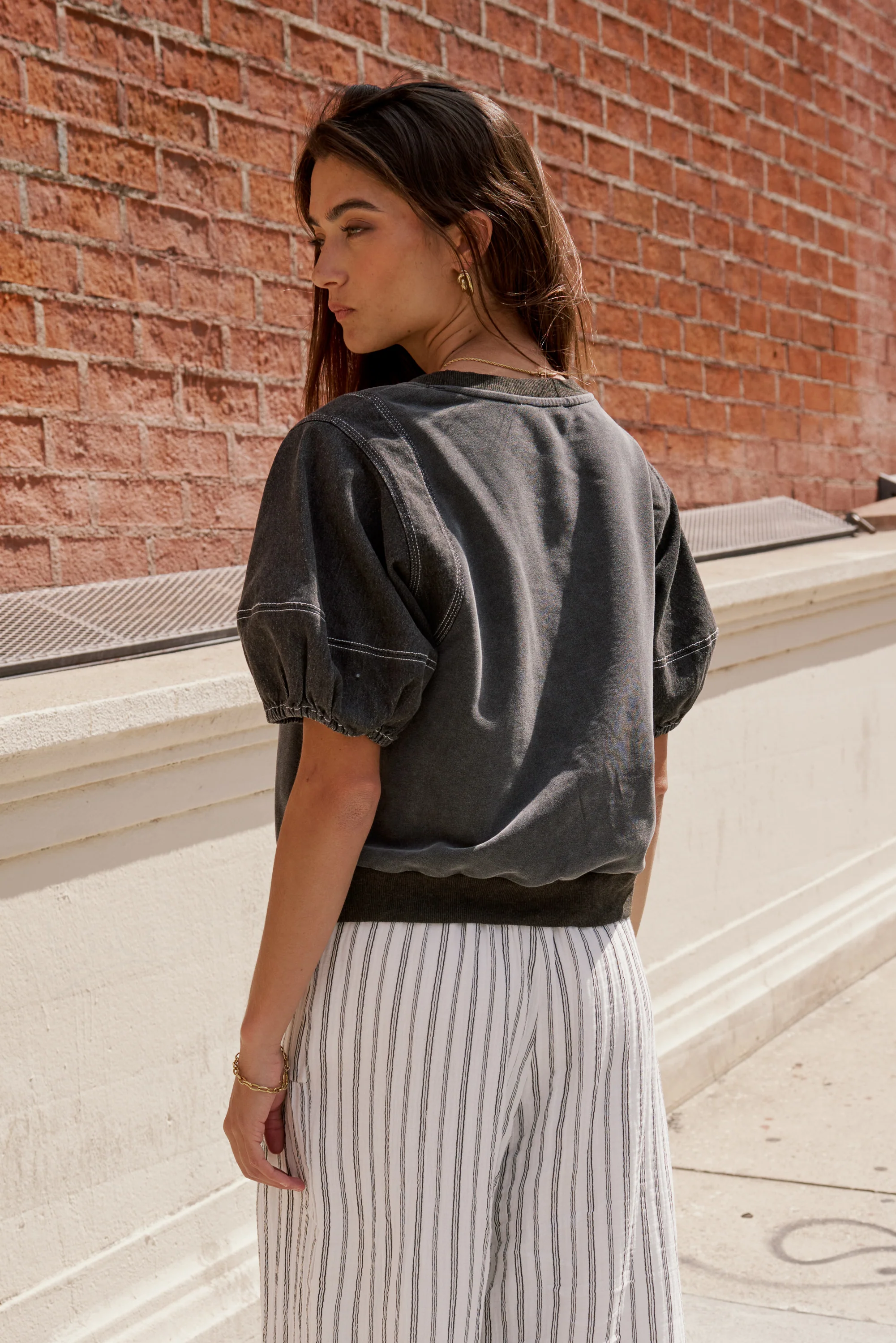 Rory Contrast Top in Black - FINAL SALE - Image 5