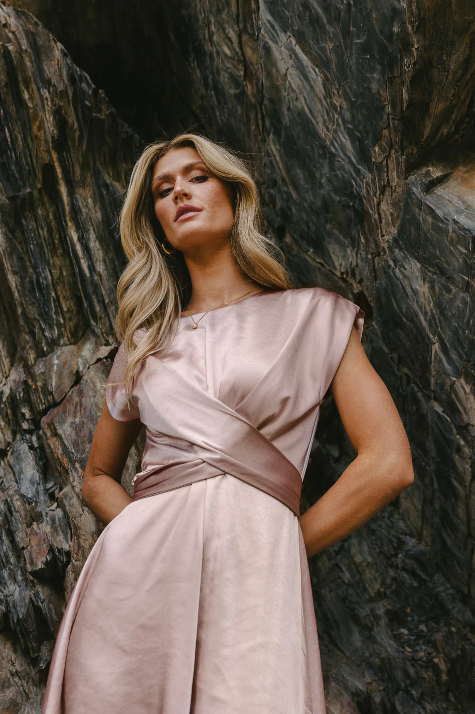 Rosalind Midi Dress in Mauve - FINAL SALE - Image 5