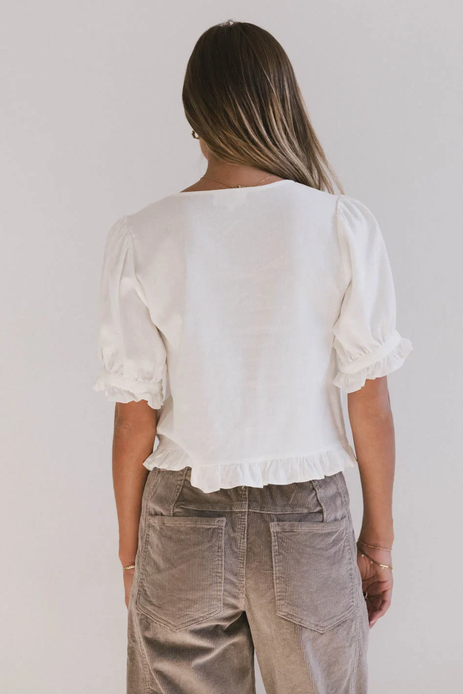 Roselinda Button Up Top - FINAL SALE - Image 3