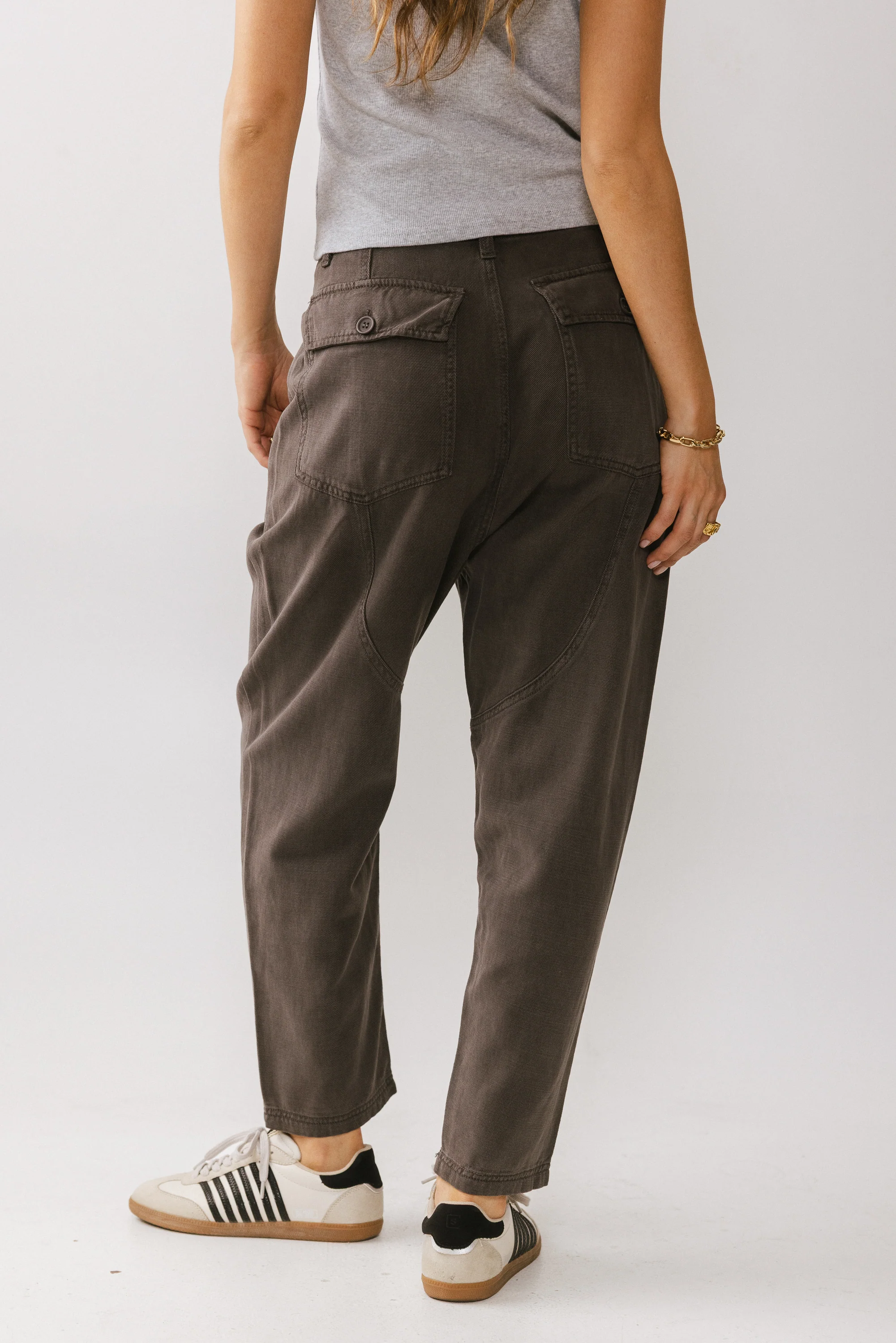 Rosie Tencel Loose Pants in Charcoal - FINAL SALE - Image 4