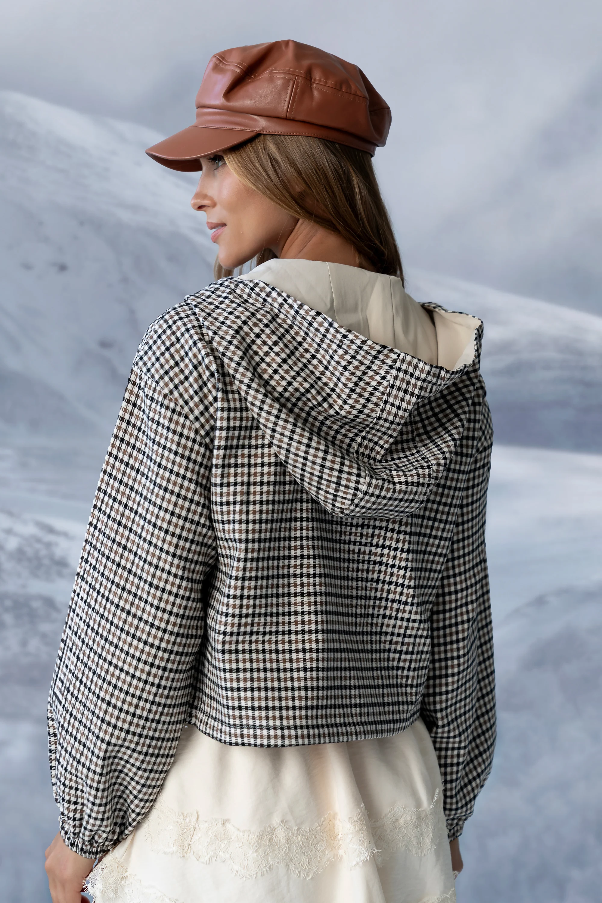Ross Plaid Jacket in Olive - Image 3