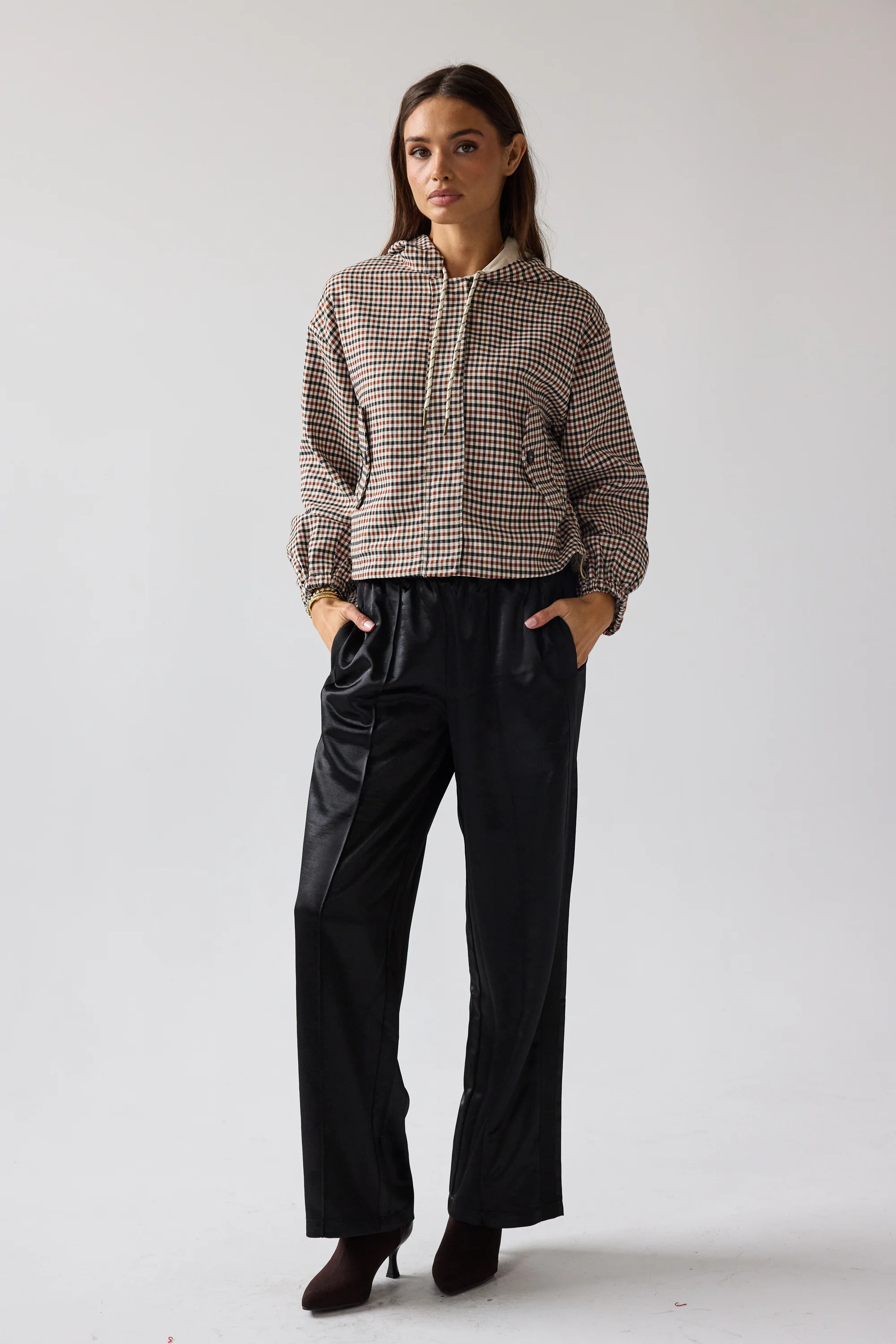 Ross Plaid Jacket in Rust - Image 6