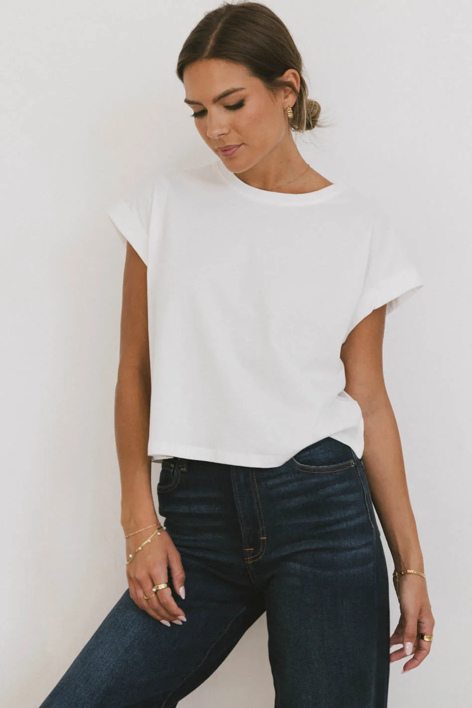 Rowena Boxy Top in White - FINAL SALE