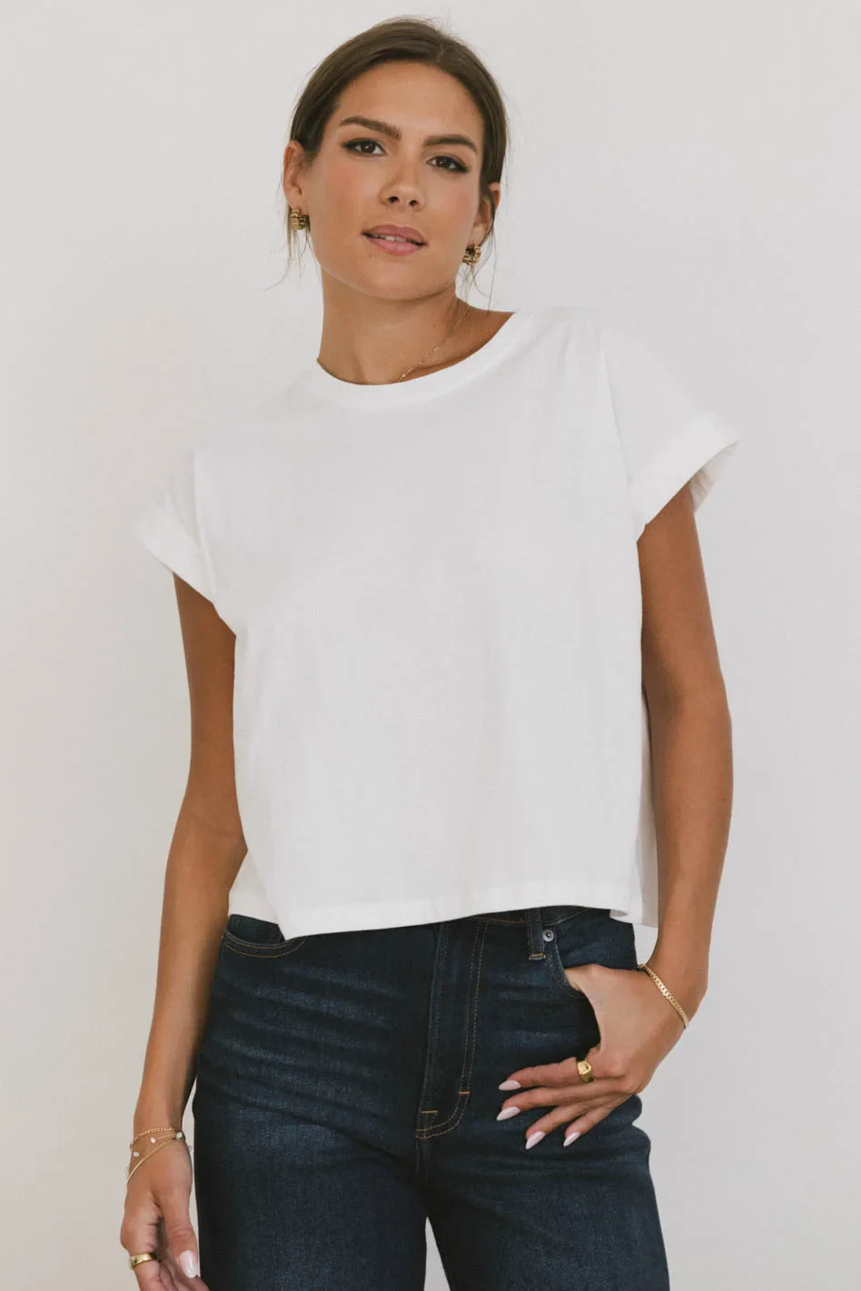 Rowena Boxy Top in White - FINAL SALE - Image 2