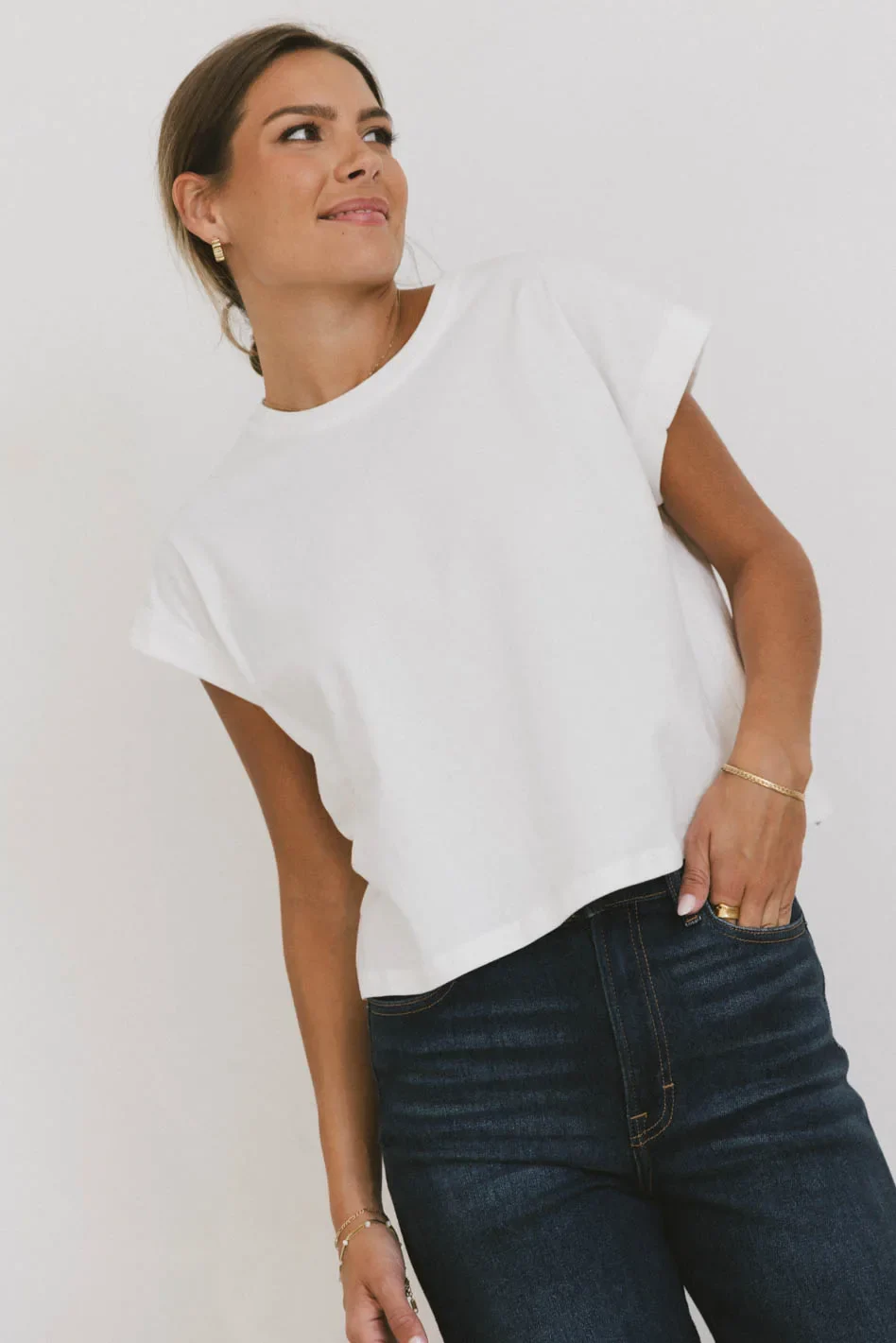 Rowena Boxy Top in White - FINAL SALE - Image 4