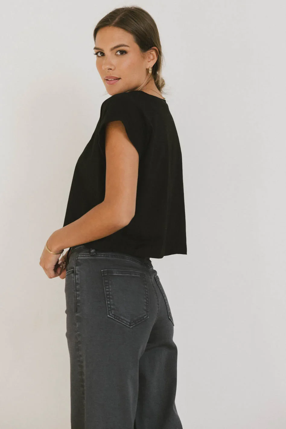 Rowena Boxy Top in Black - FINAL SALE - Image 3