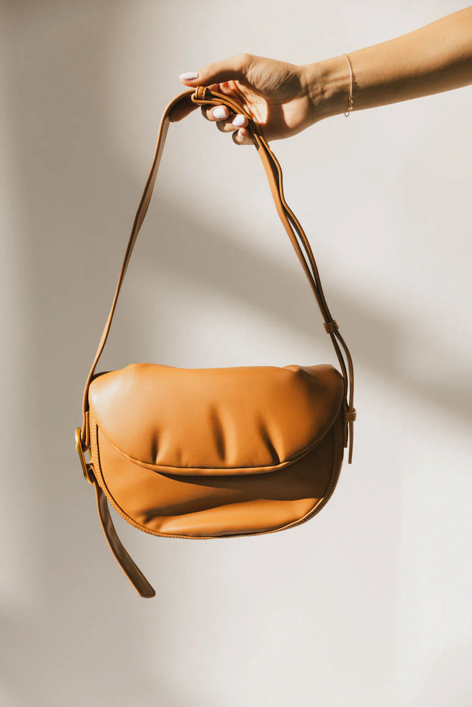 Rumble Vegan Leather Bag in Tan - FINAL SALE - Image 3