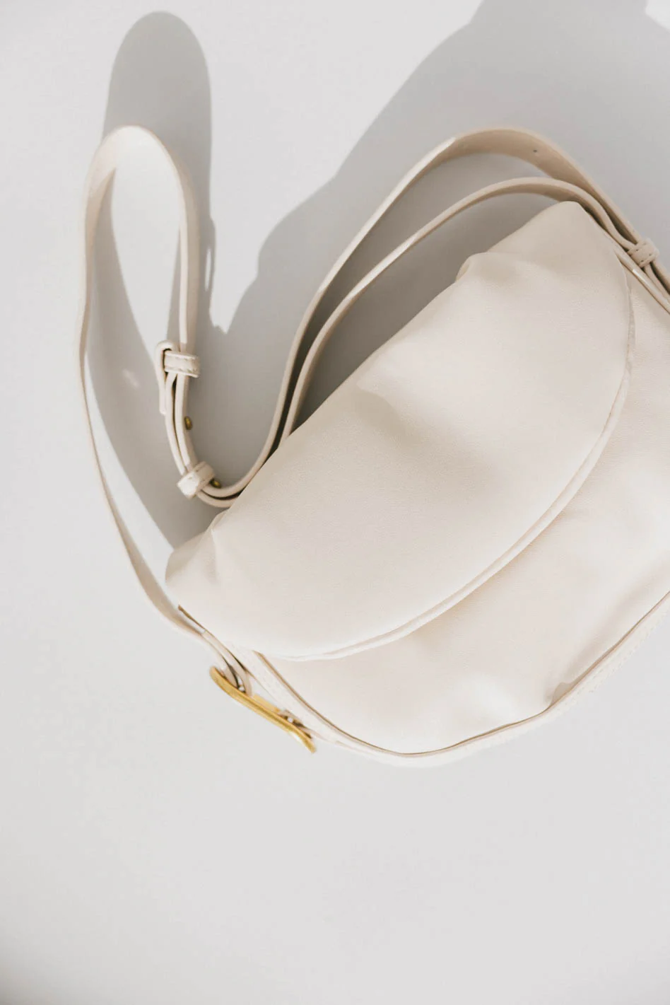 Rumble Vegan Leather Bag in Ivory - FINAL SALE - Image 2