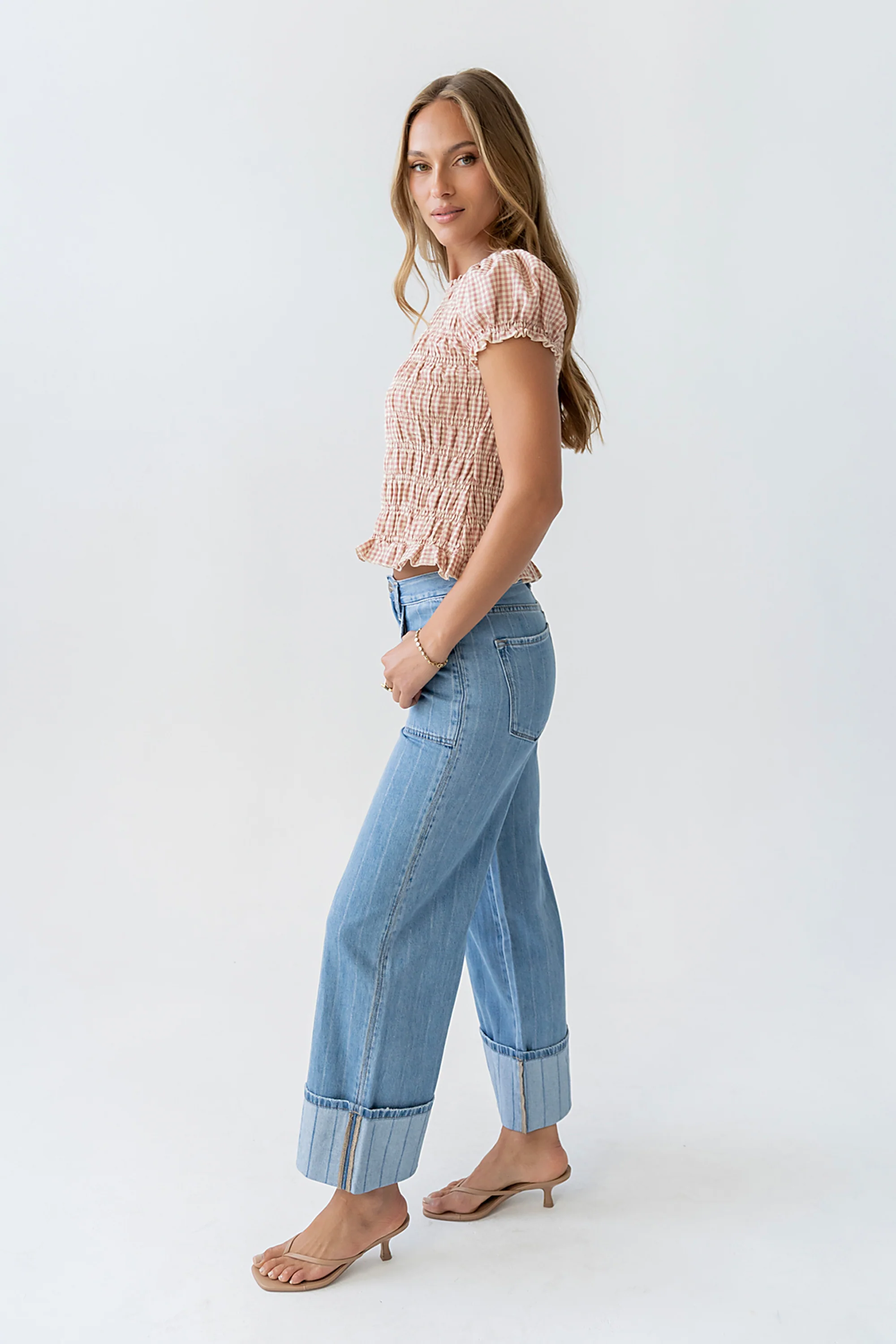 Ruth Smocked Top in Pink - Image 4