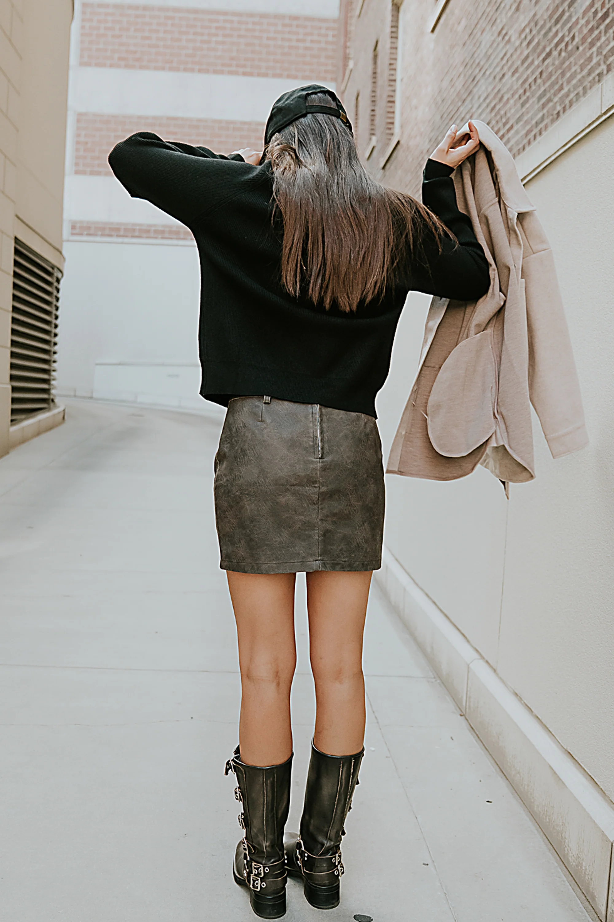 Ruthie Leather Mini Skirt - FINAL SALE - Image 4