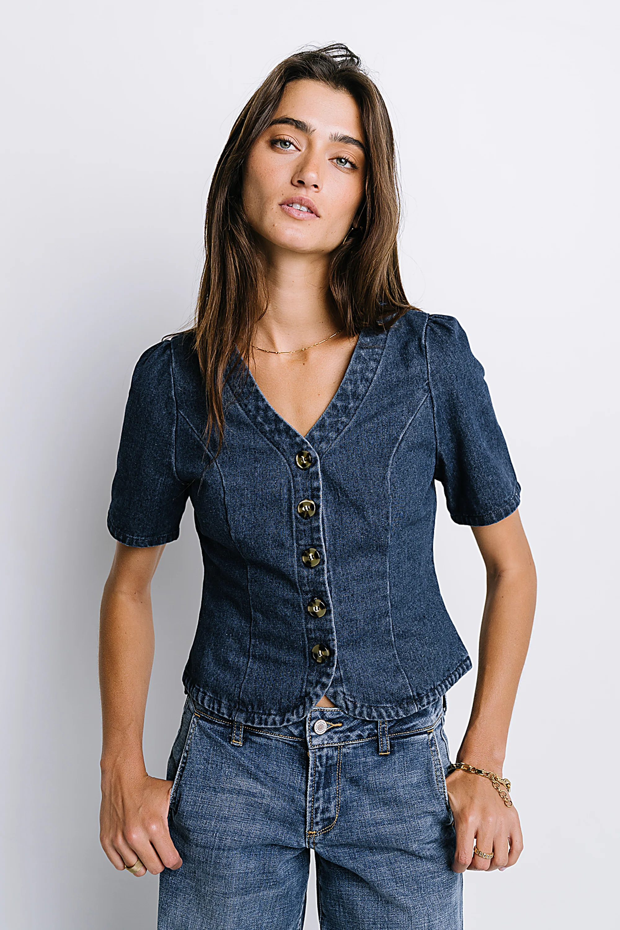 Sadie Denim Button Up - Image 4