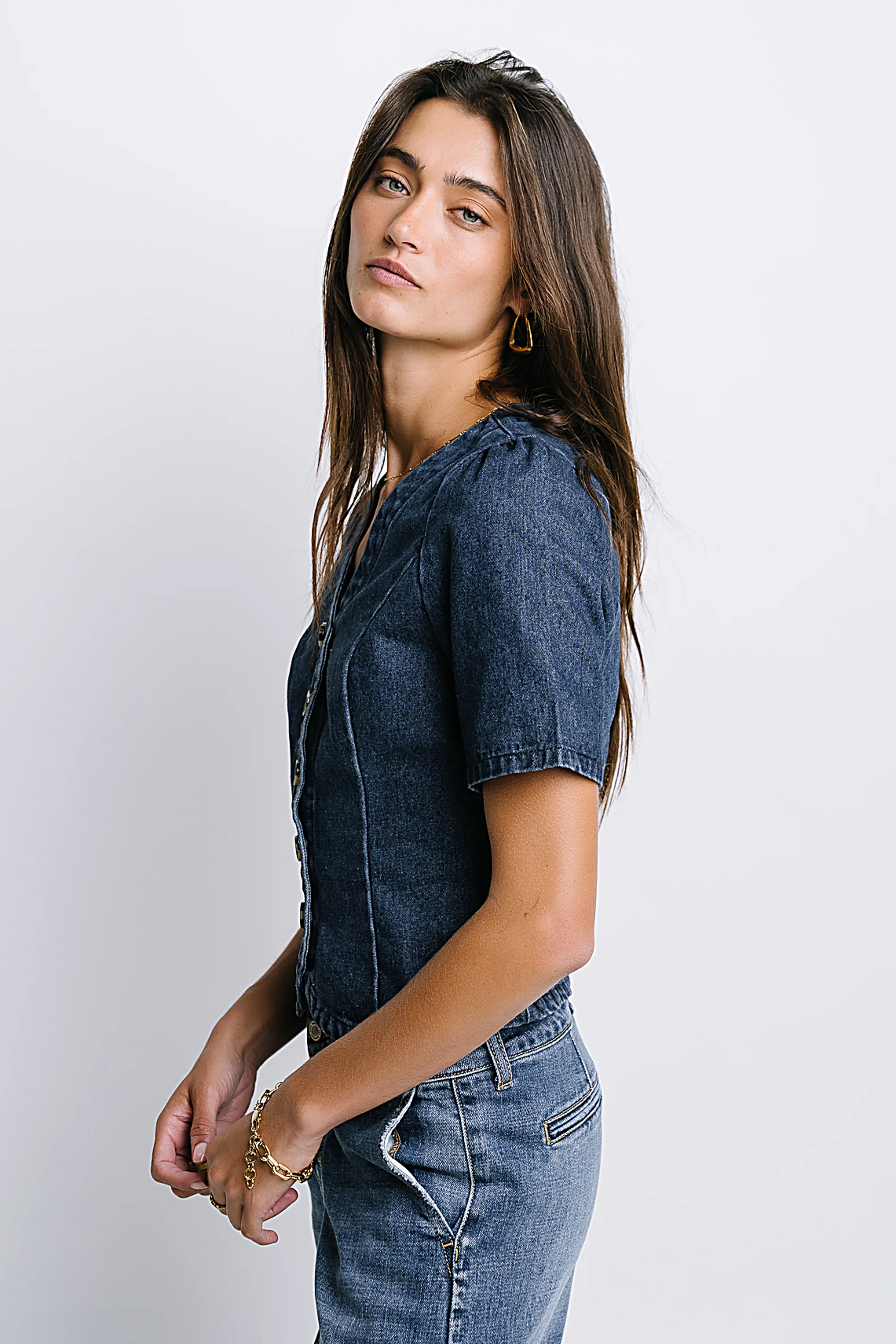 Sadie Denim Button Up - Image 7