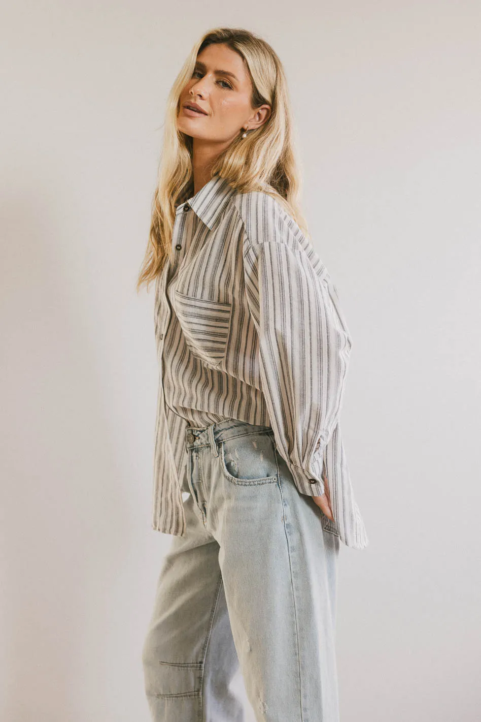 Sailor Striped Button Up - FINAL SALE - Image 3