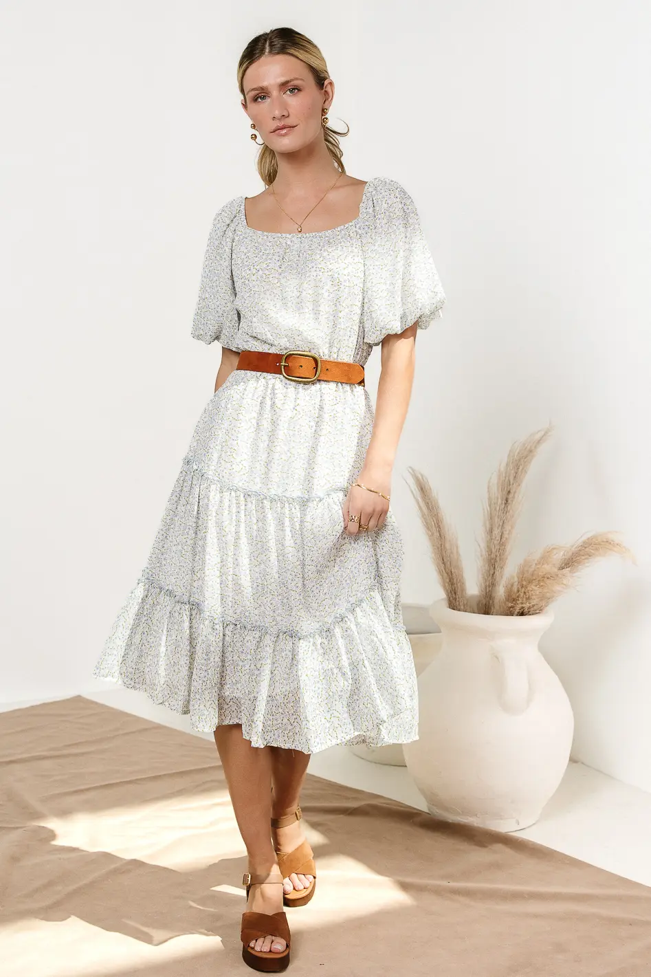 Samira Ditsy Floral Midi Dress - FINAL SALE - Image 4