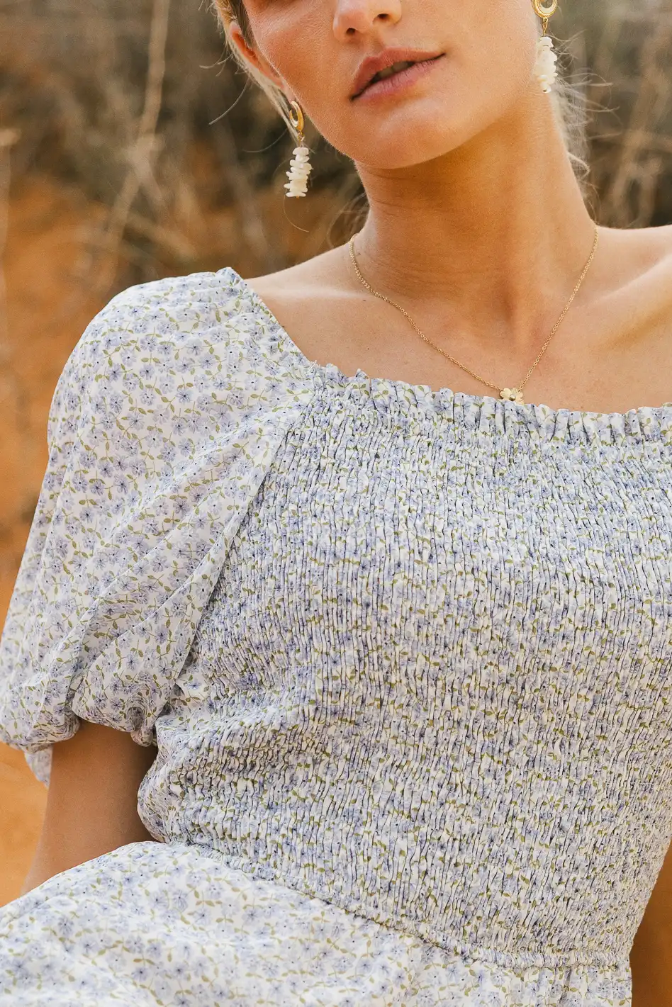 Samira Ditsy Floral Midi Dress - FINAL SALE - Image 7