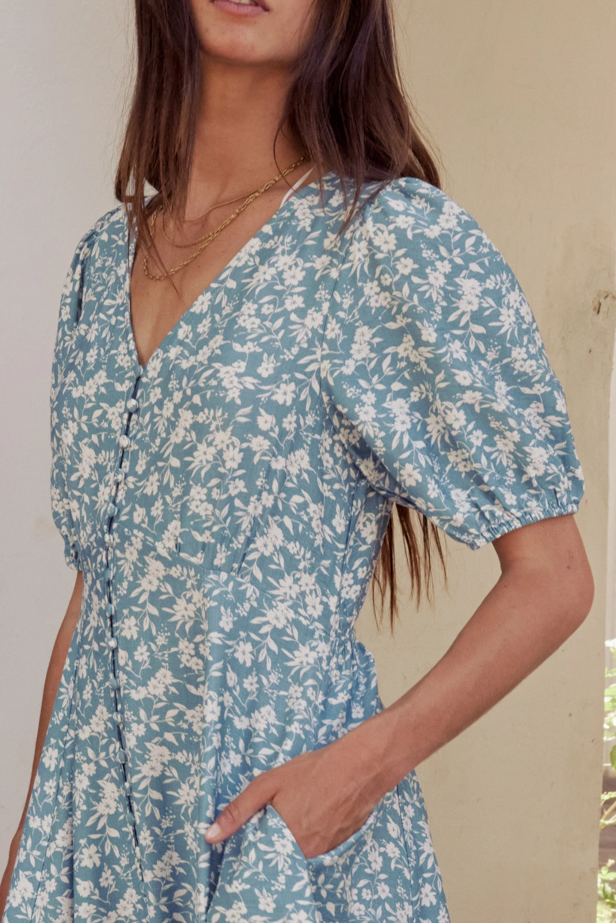 Sandra Button Front Maxi Dress - Image 3