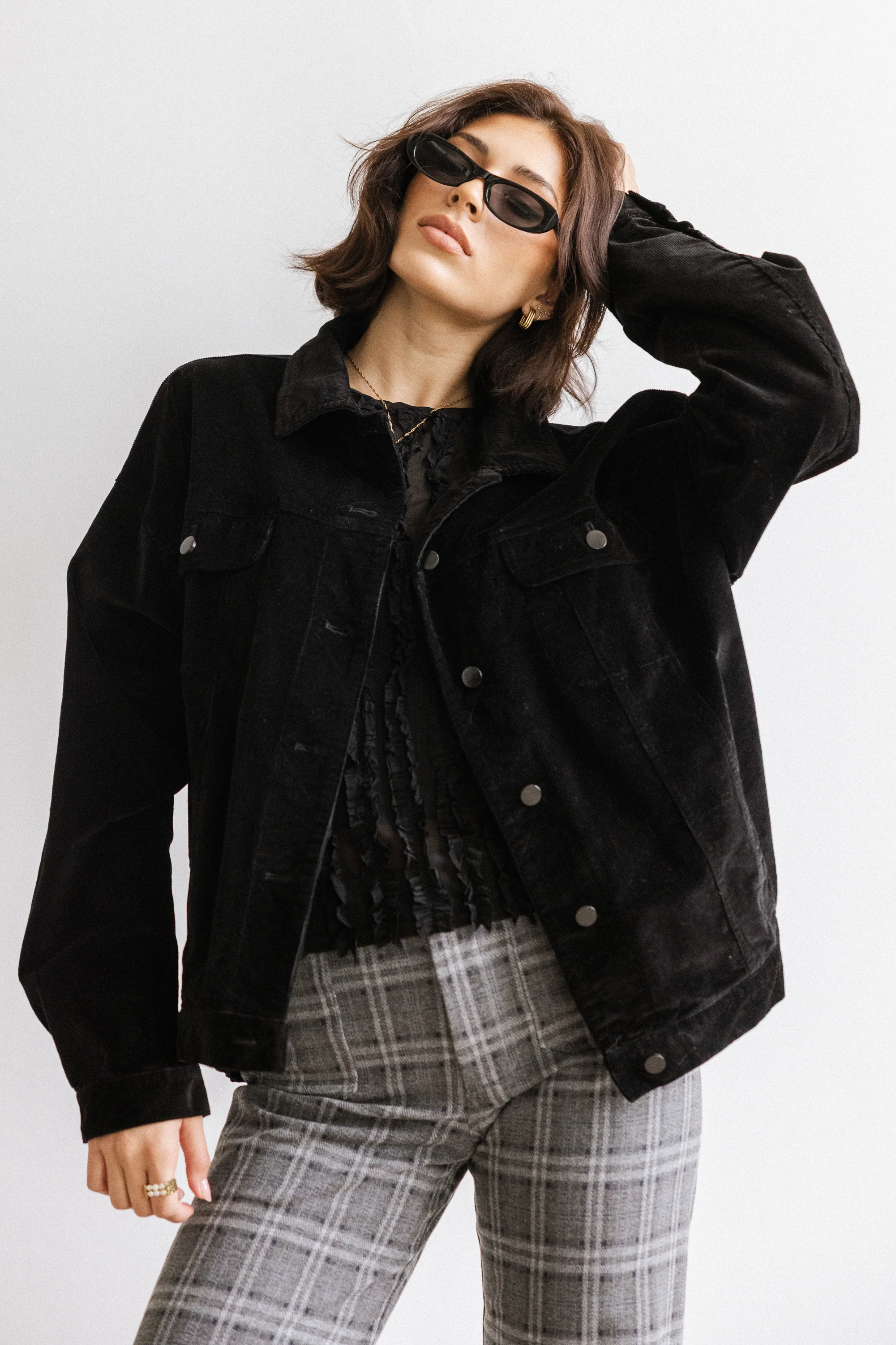 Sarah Corduroy Jacket in Black - FINAL SALE - Image 4