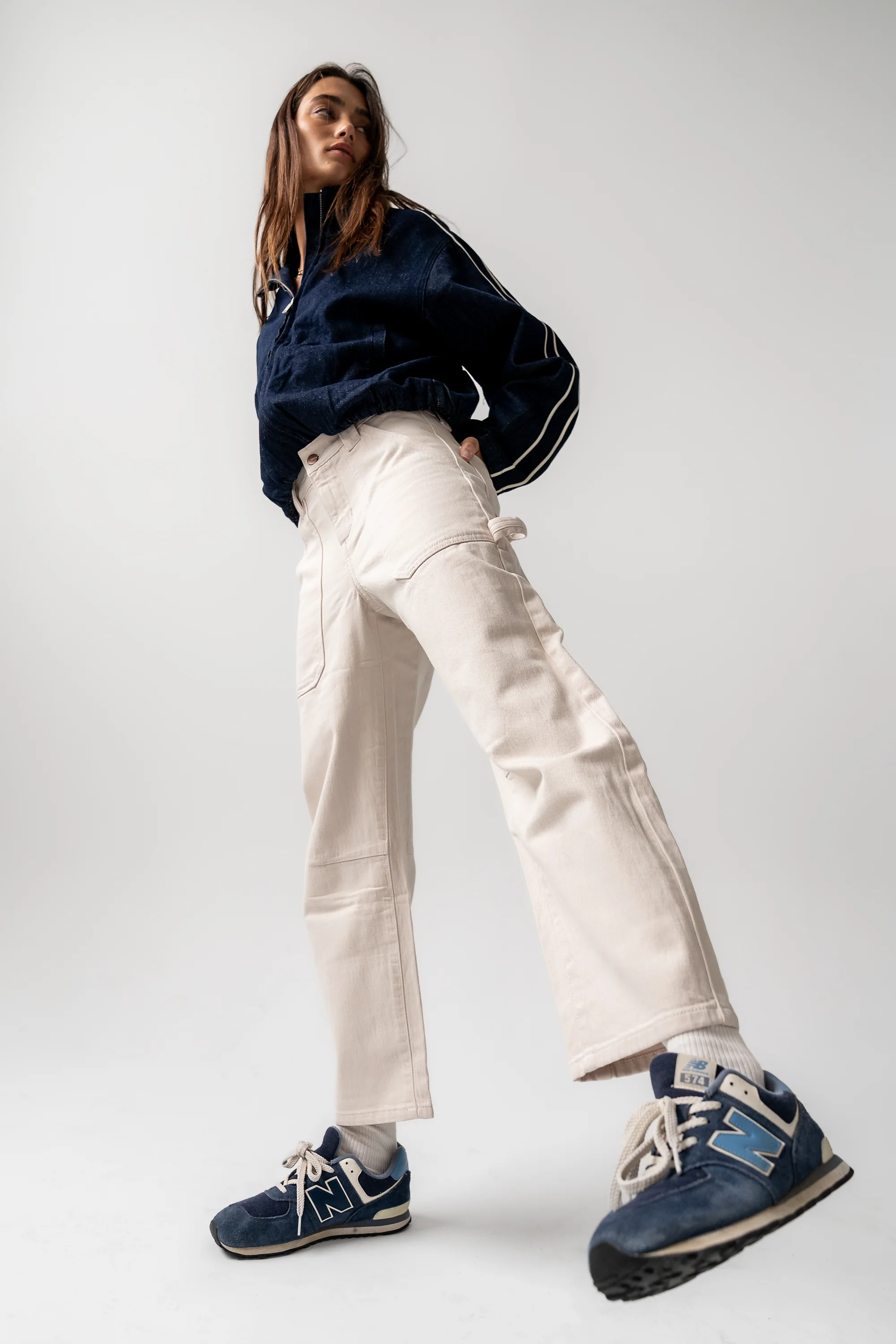Scottie Barrel Jeans in Ecru - FINAL SALE - Image 3