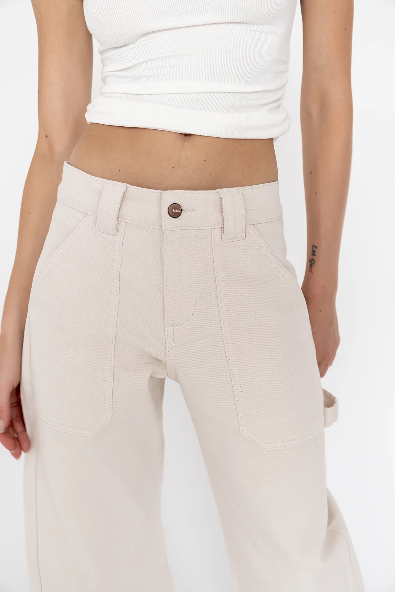 Scottie Barrel Jeans in Ecru - FINAL SALE - Image 6