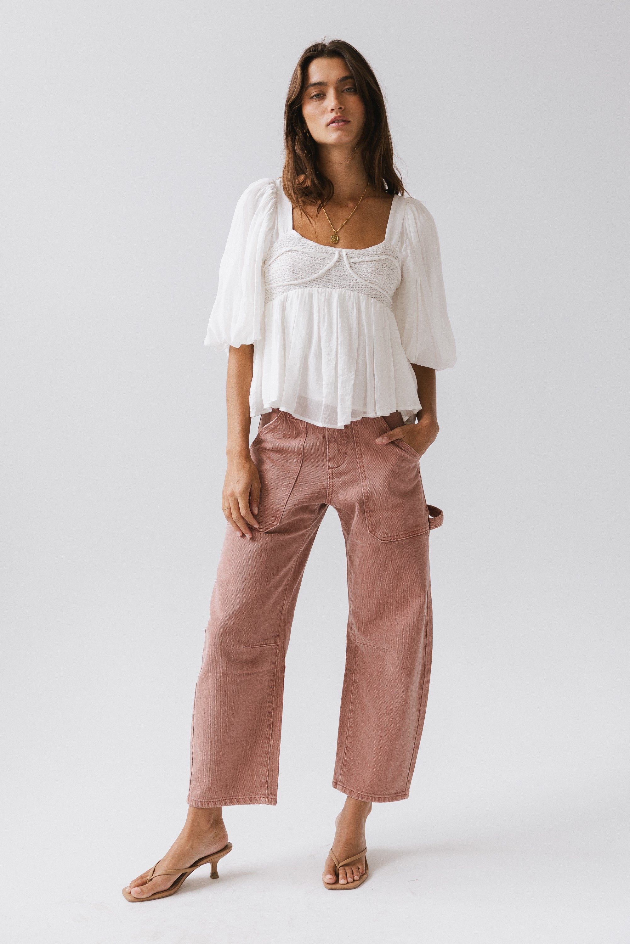 Scottie Barrel Jeans in Mauve - FINAL SALE - Image 3