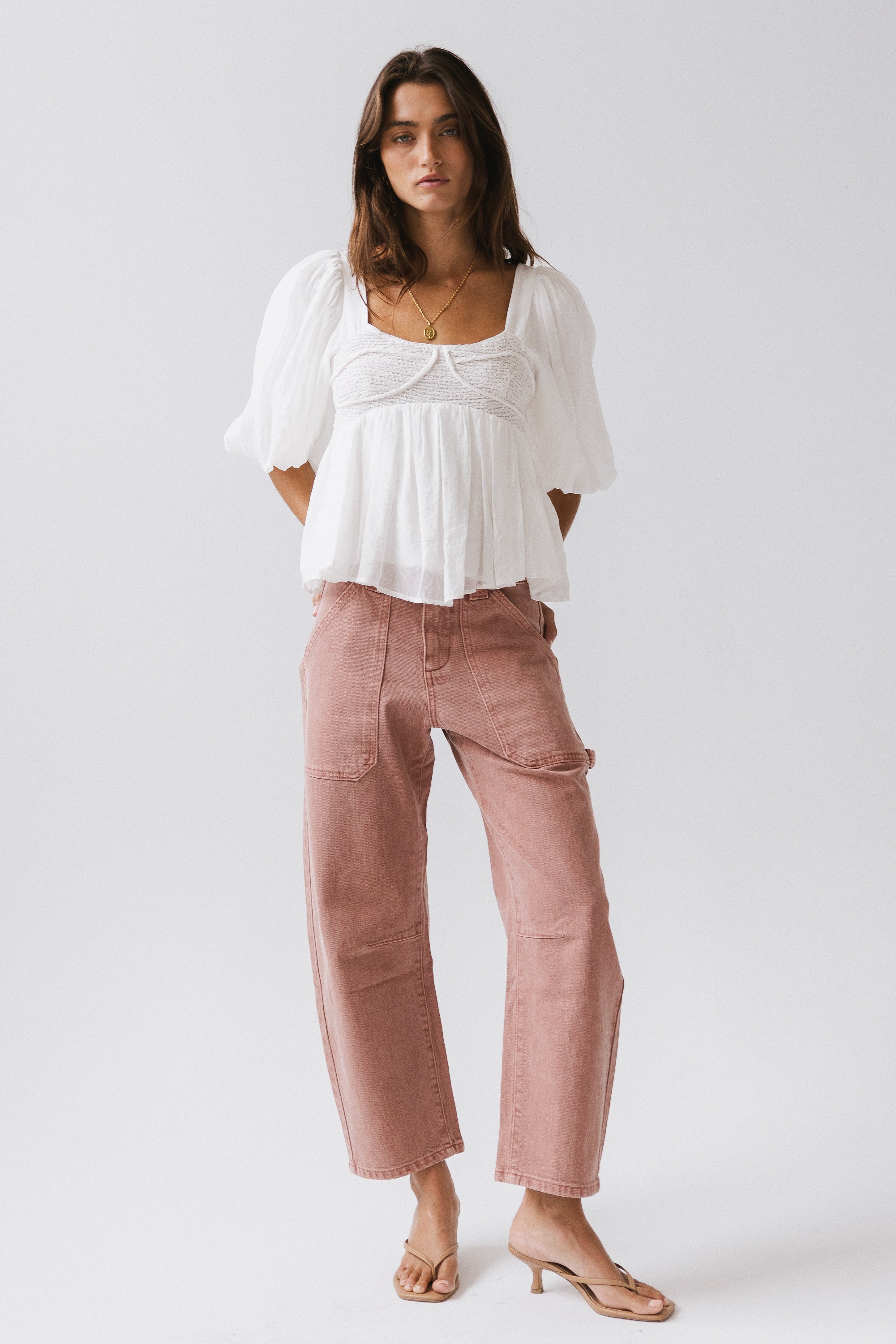 Scottie Barrel Jeans in Mauve - FINAL SALE - Image 7