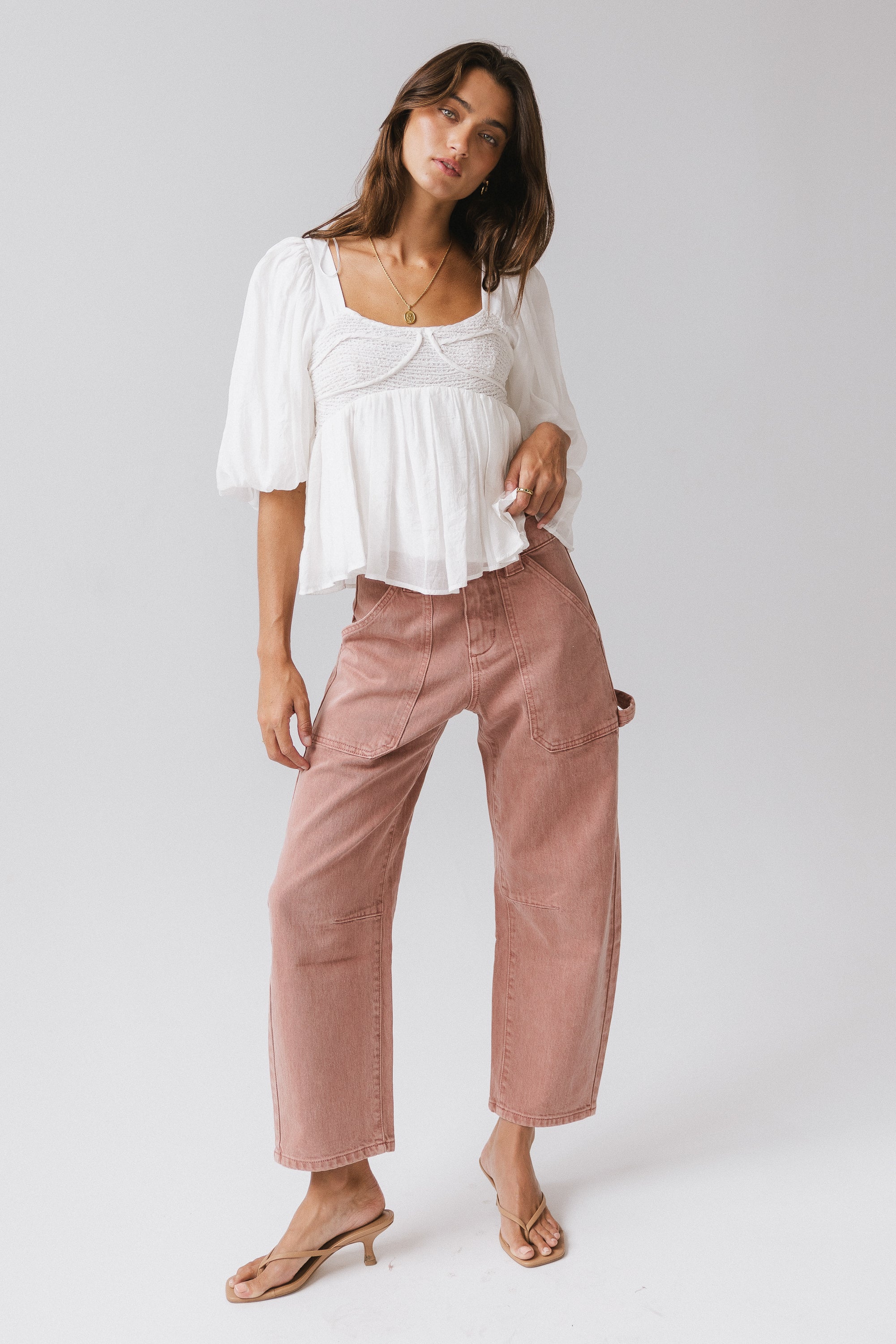 Scottie Barrel Jeans in Mauve - FINAL SALE - Image 8