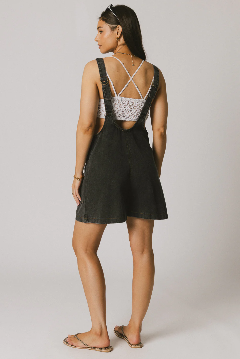 Scottie Denim Overalls in Black - FINAL SALE - Image 5