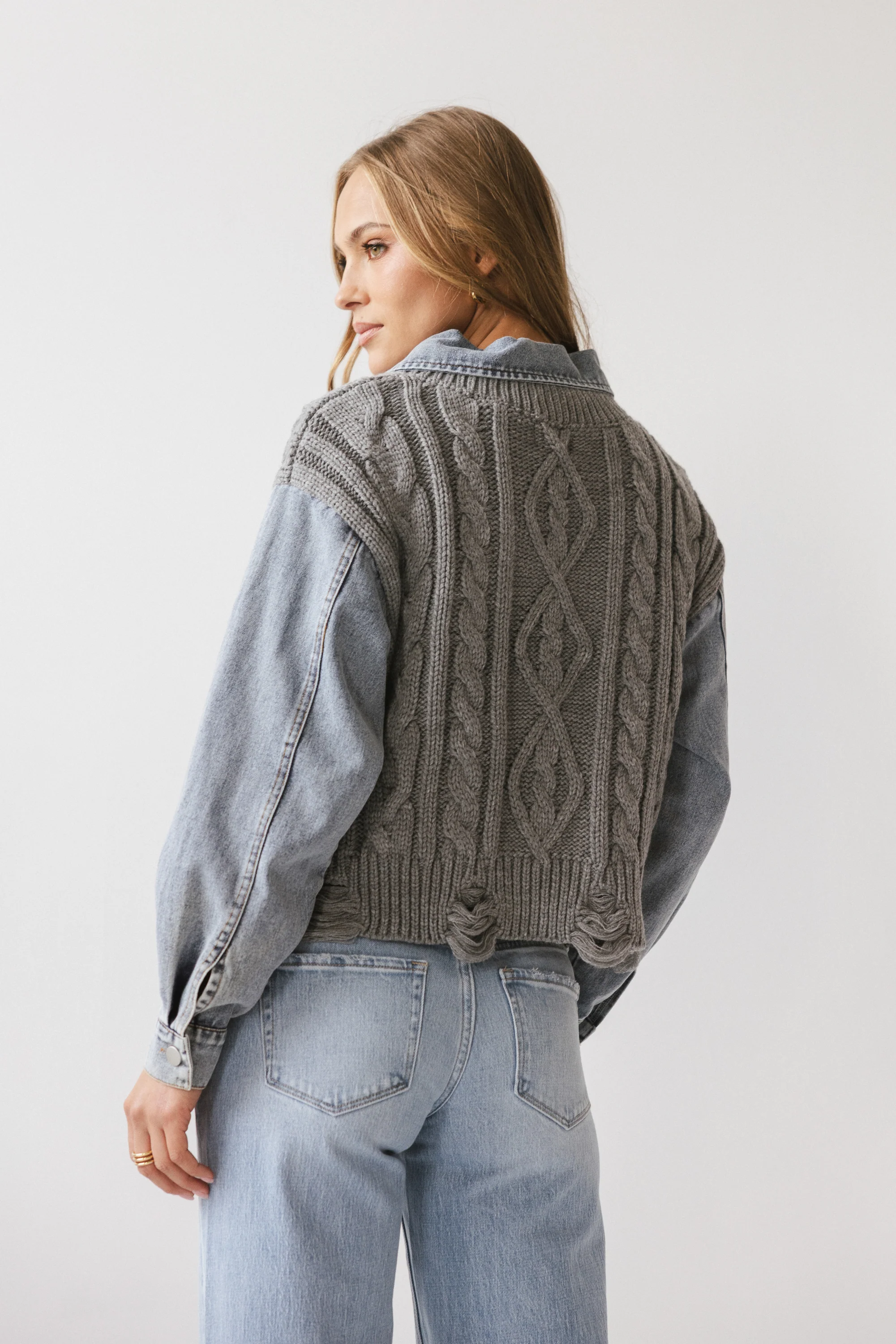 Selena Mixed Media Sweater - FINAL SALE - Image 8