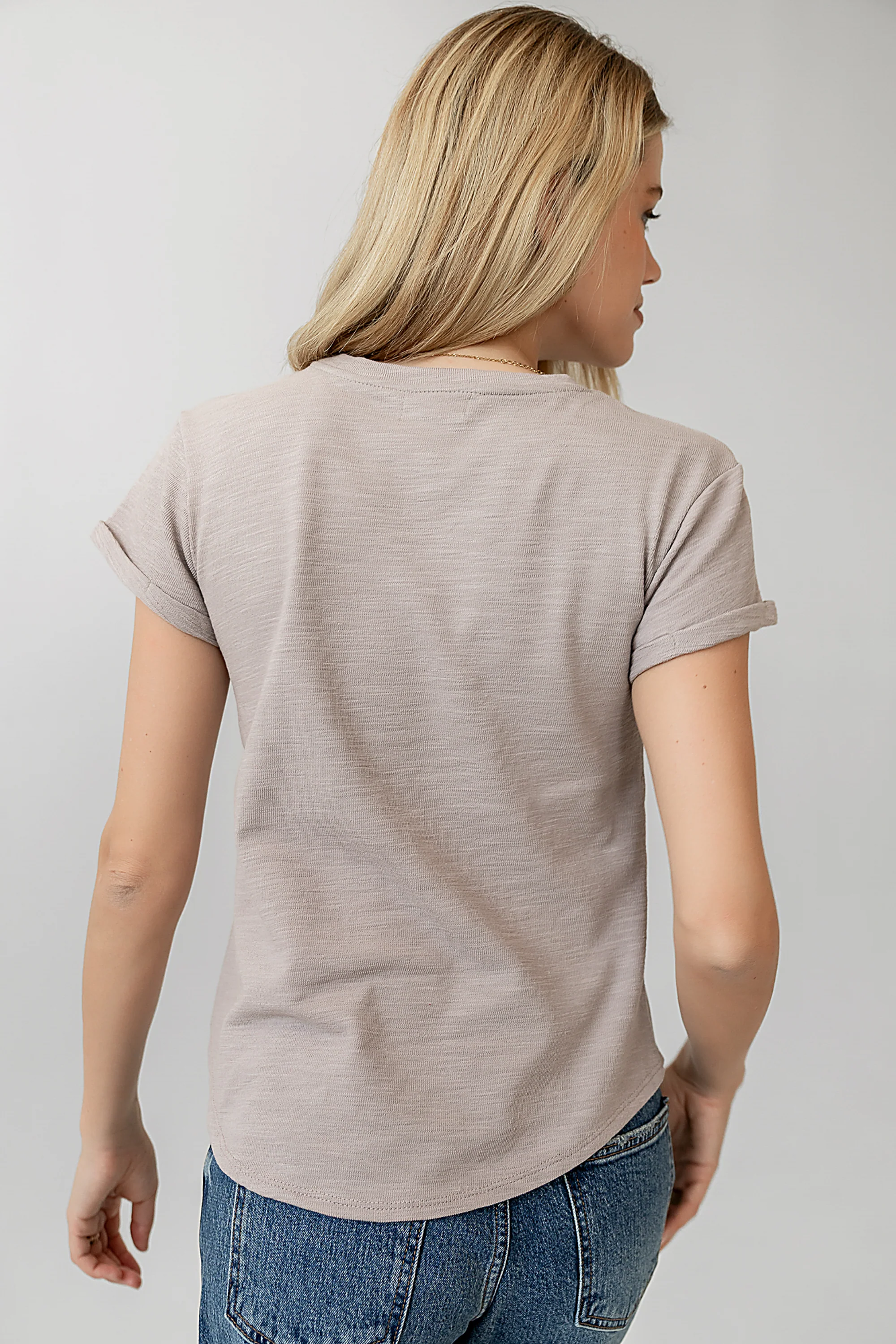 Selena Rolled Sleeve Shirt in Taupe - FINAL SALE - Image 8