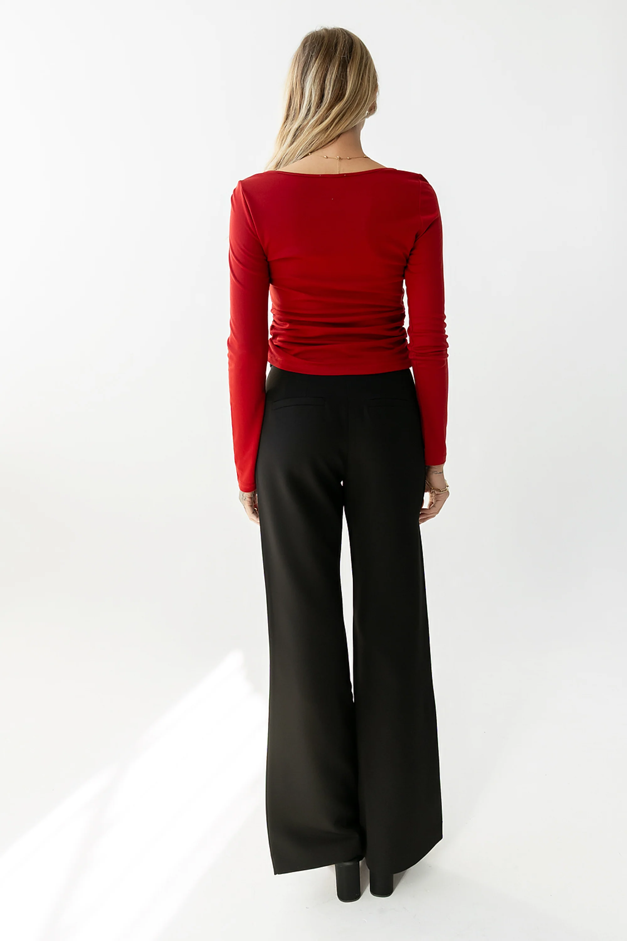Selena Ruched Top in Red - FINAL SALE - Image 6