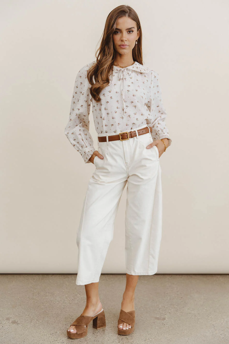 Sephrina Barrel Pants in Ecru - FINAL SALE - Image 3