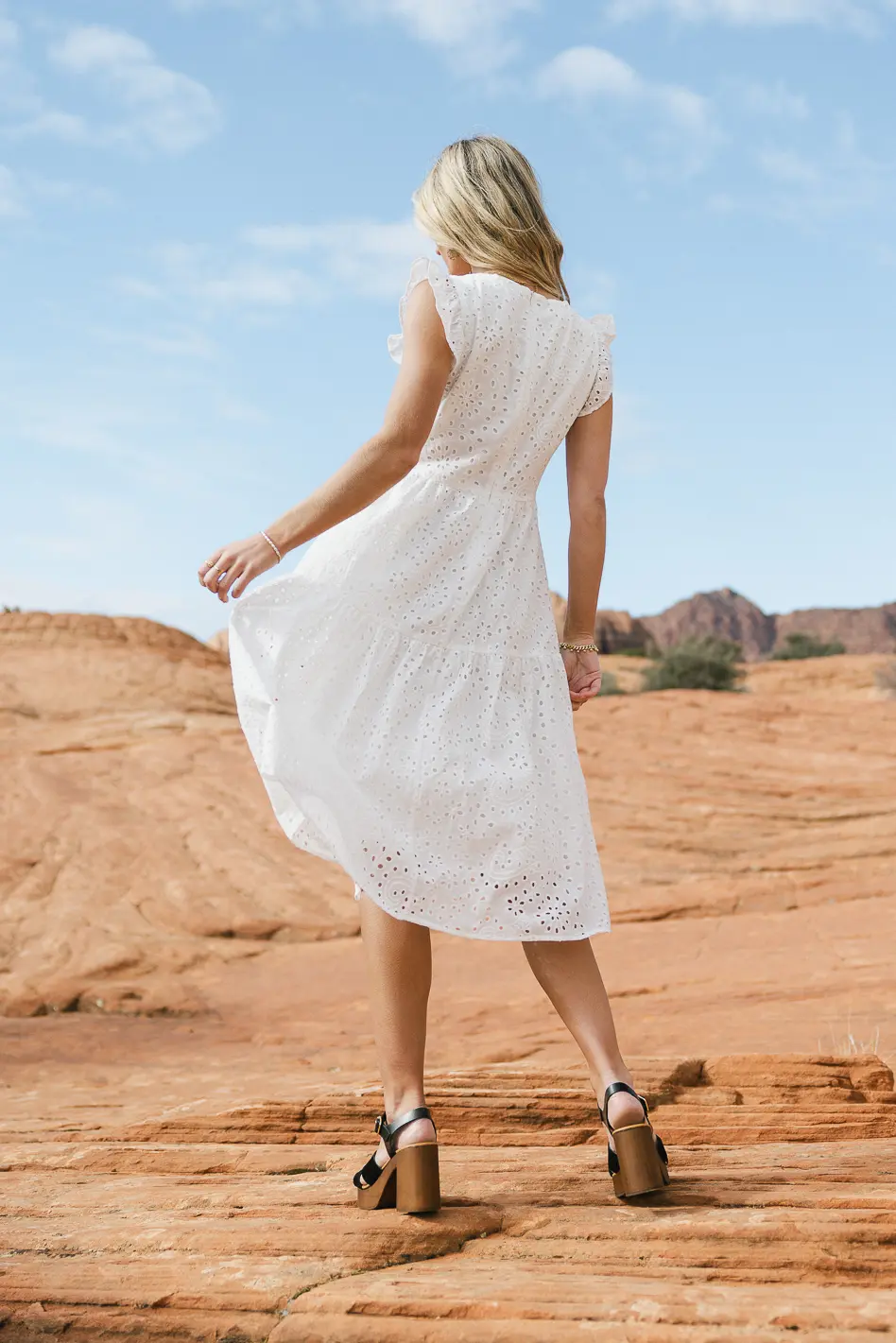 Seraphina Eyelet Midi Dress - FINAL SALE - Image 4