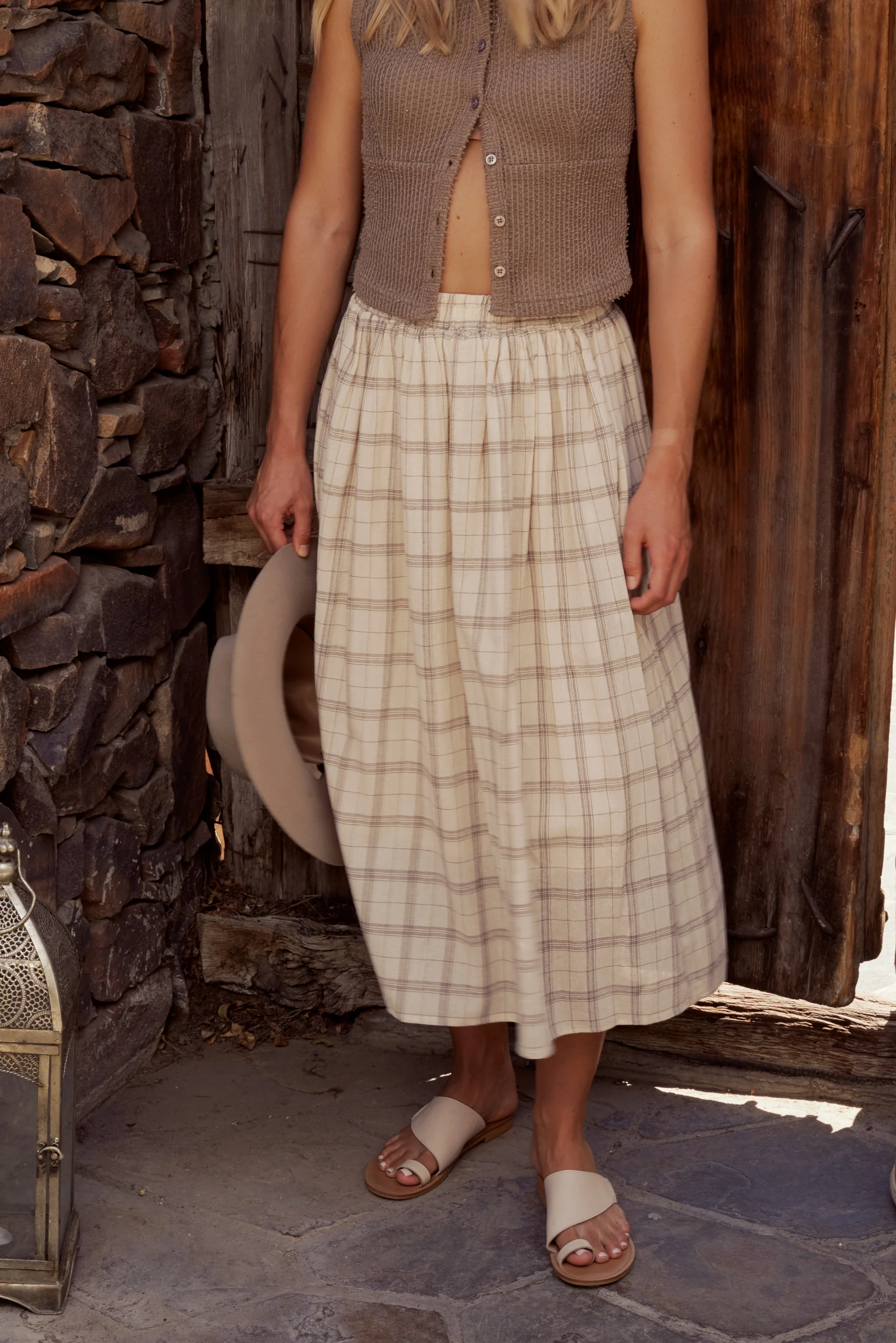 Sharon Plaid Maxi Skirt - FINAL SALE - Image 2