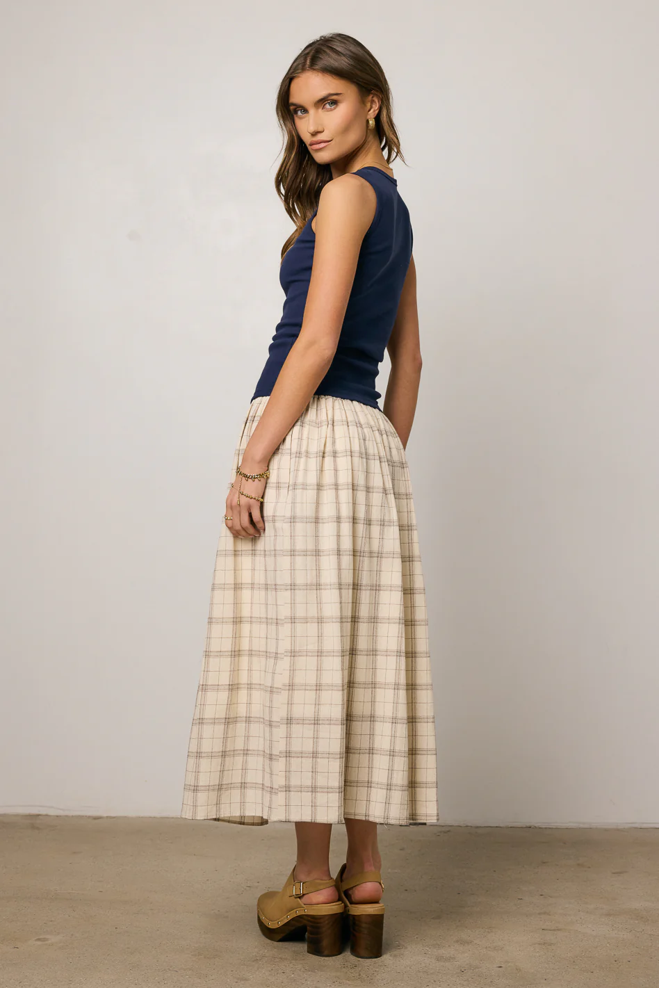 Sharon Plaid Maxi Skirt - FINAL SALE - Image 6