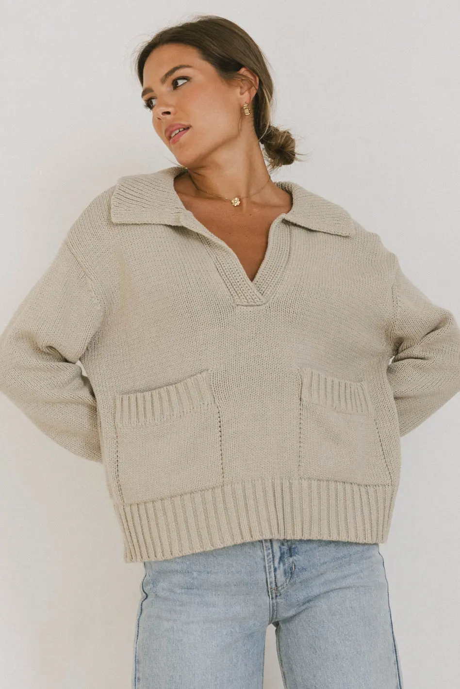 Shauna Collared Sweater - FINAL SALE - Image 2