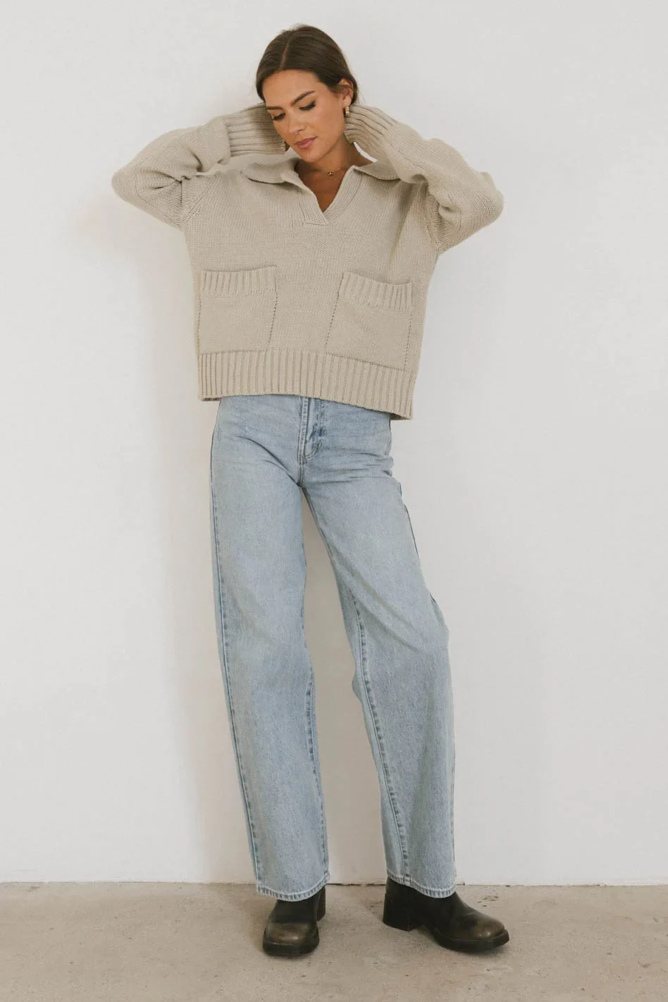 Shauna Collared Sweater - FINAL SALE - Image 3