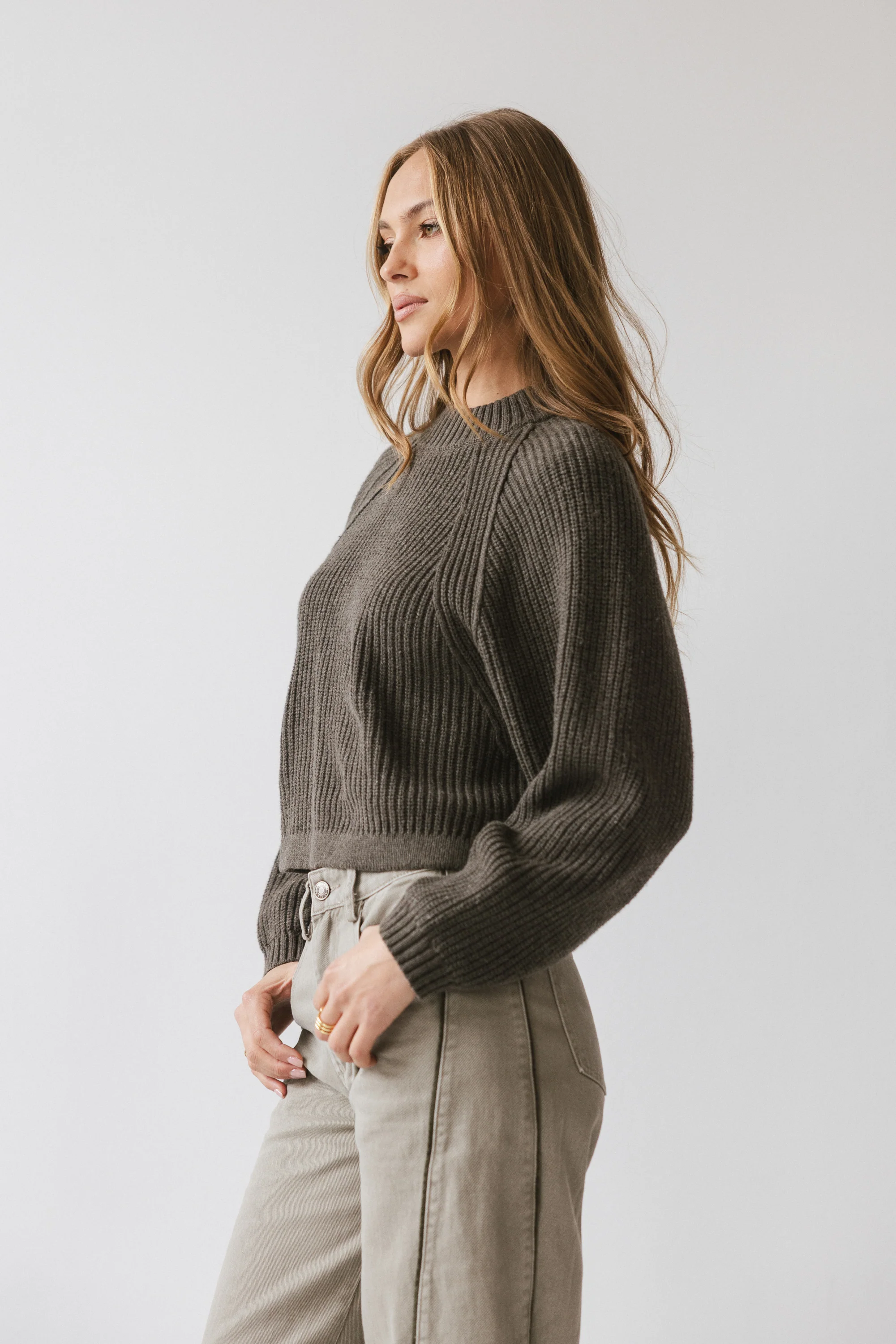 Shayla Knit Sweater in Charcoal - FINAL SALE - Image 7